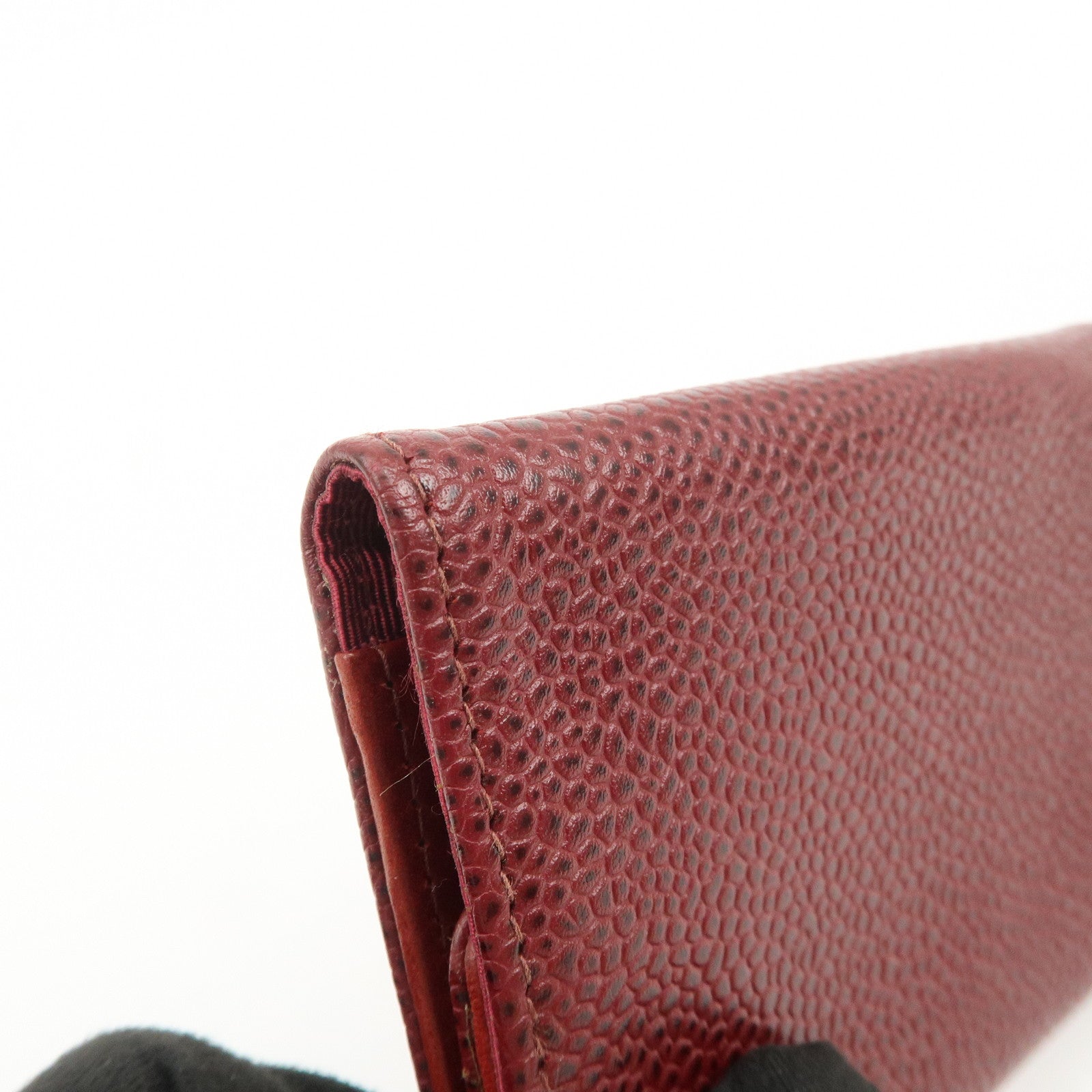 CHANEL COCO Mark Caviarskin 6 Rings Key Case Key Holder A13502