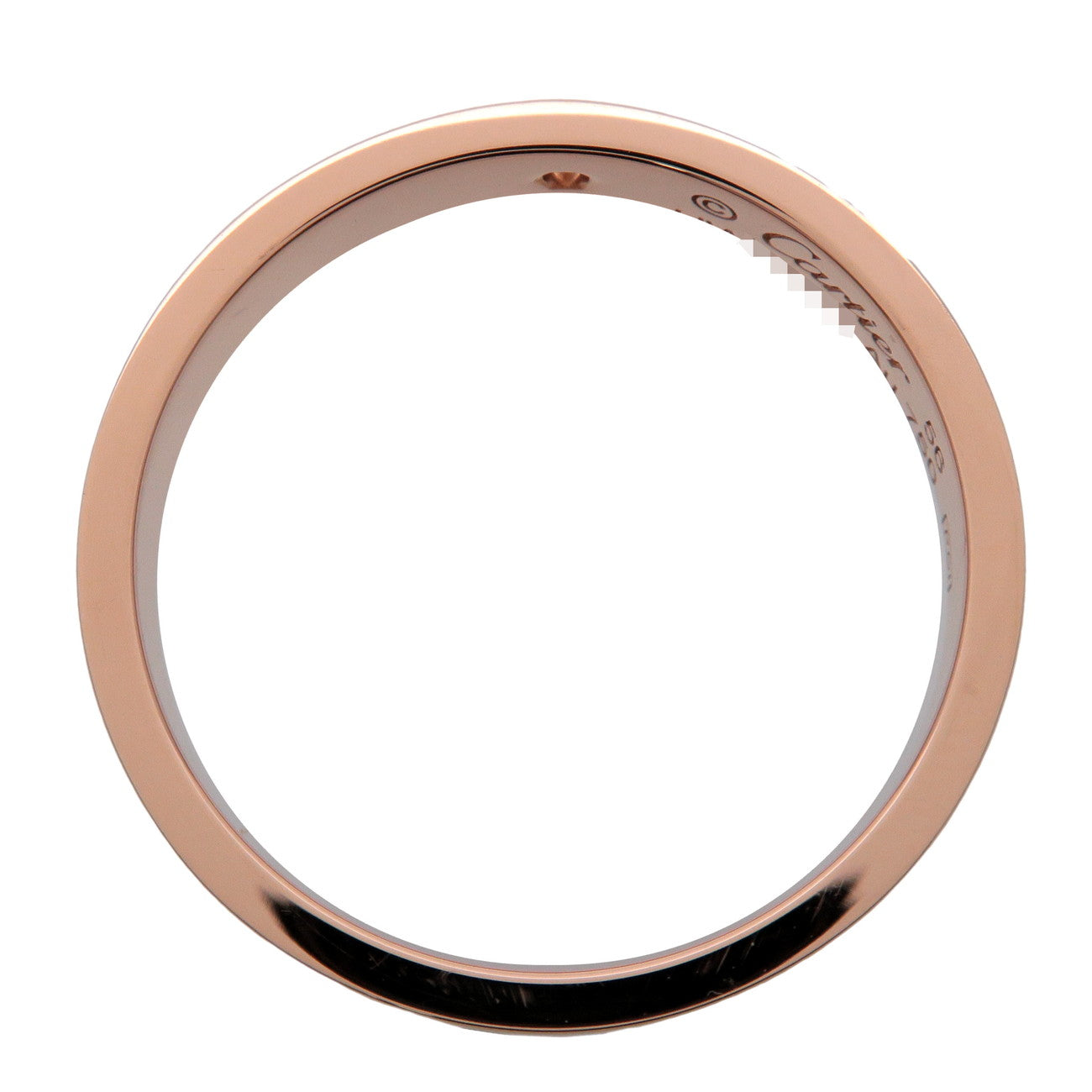 Cartier Mini Love 1P Diamond Ring K18 750PG Rose Gold #56 US7.75