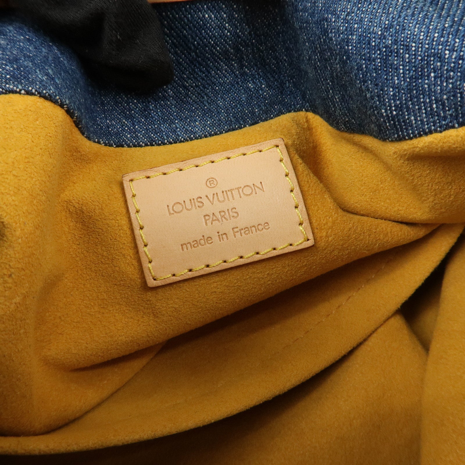 Louis Vuitton Monogram Denim Pleaty Hand Bag Blue M95020