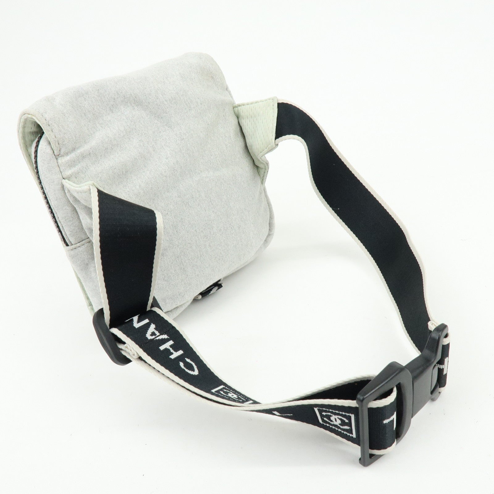 CHANEL CHANEL Sports COCO Mark Canvas Waist Bag Body Bag Gray
