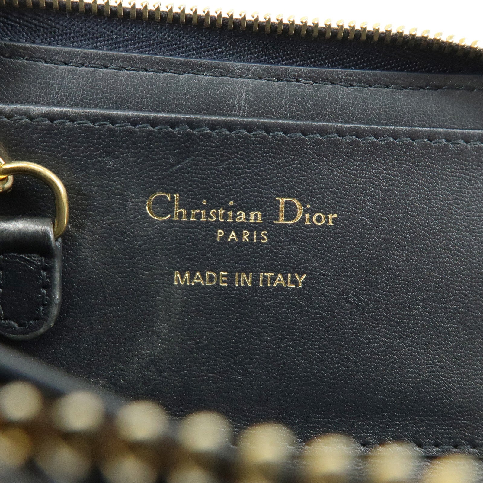 Christian Dior Oblique 30 Montaigne Jacquard Canvas Coin Case Navy