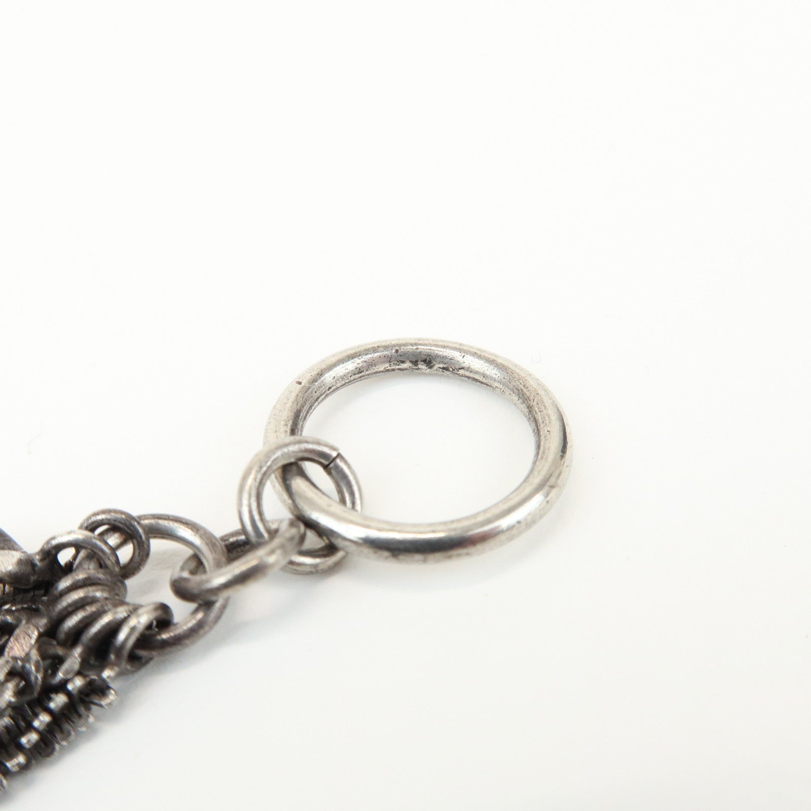 SAINT LAURENT Metal Chain Bracelet Silver
