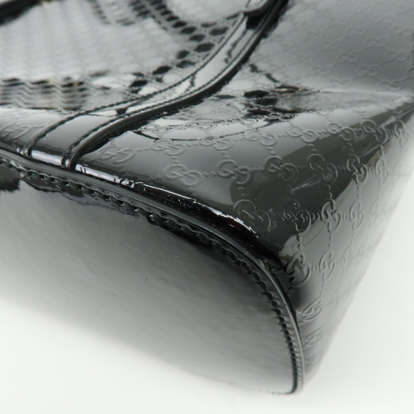 GUCCI Microguccissima Gucci Nice Patent Leather Tote Bag 336776