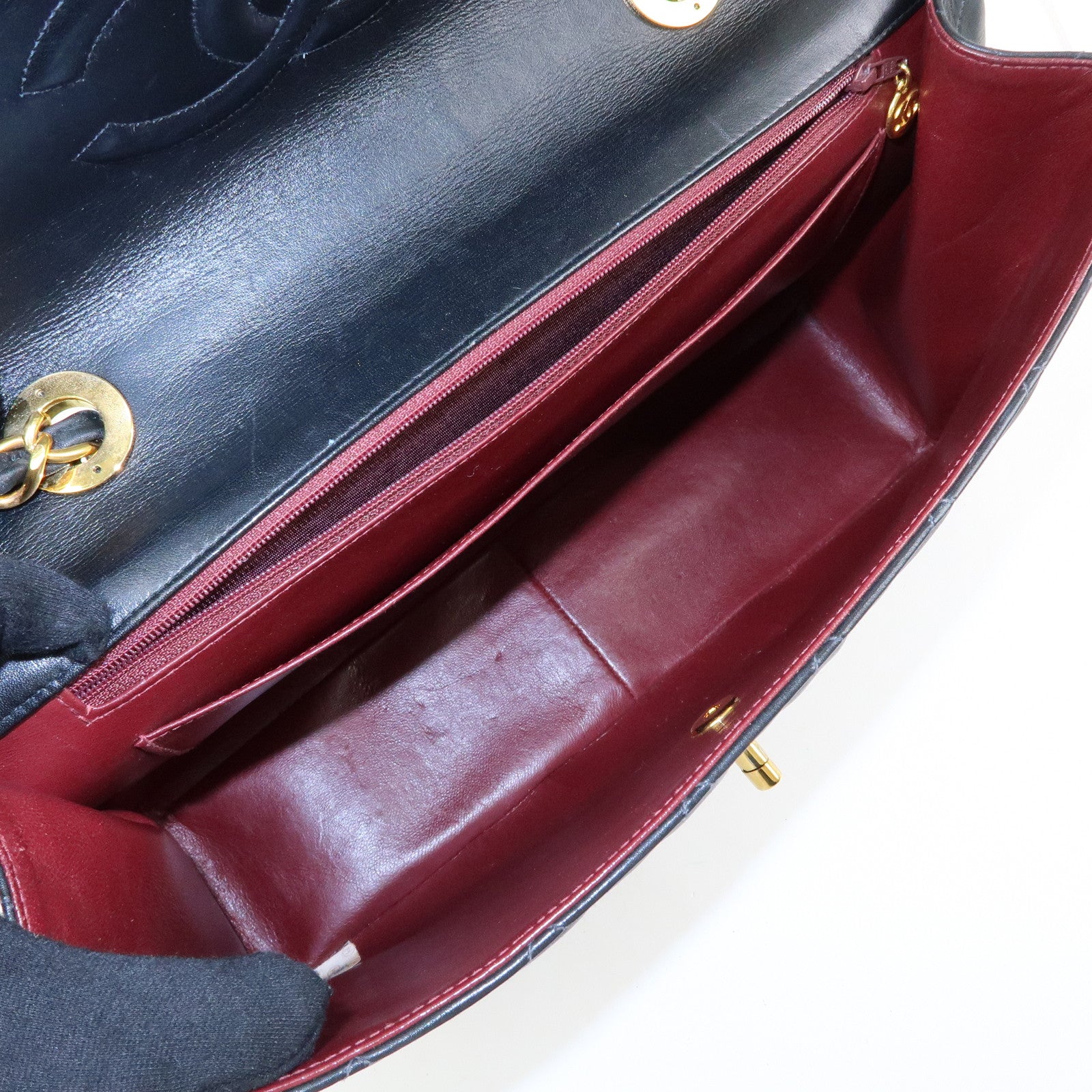 CHANEL Jumbo Matelasse 34 Lamb Skin Shoulder Bag Black A01094