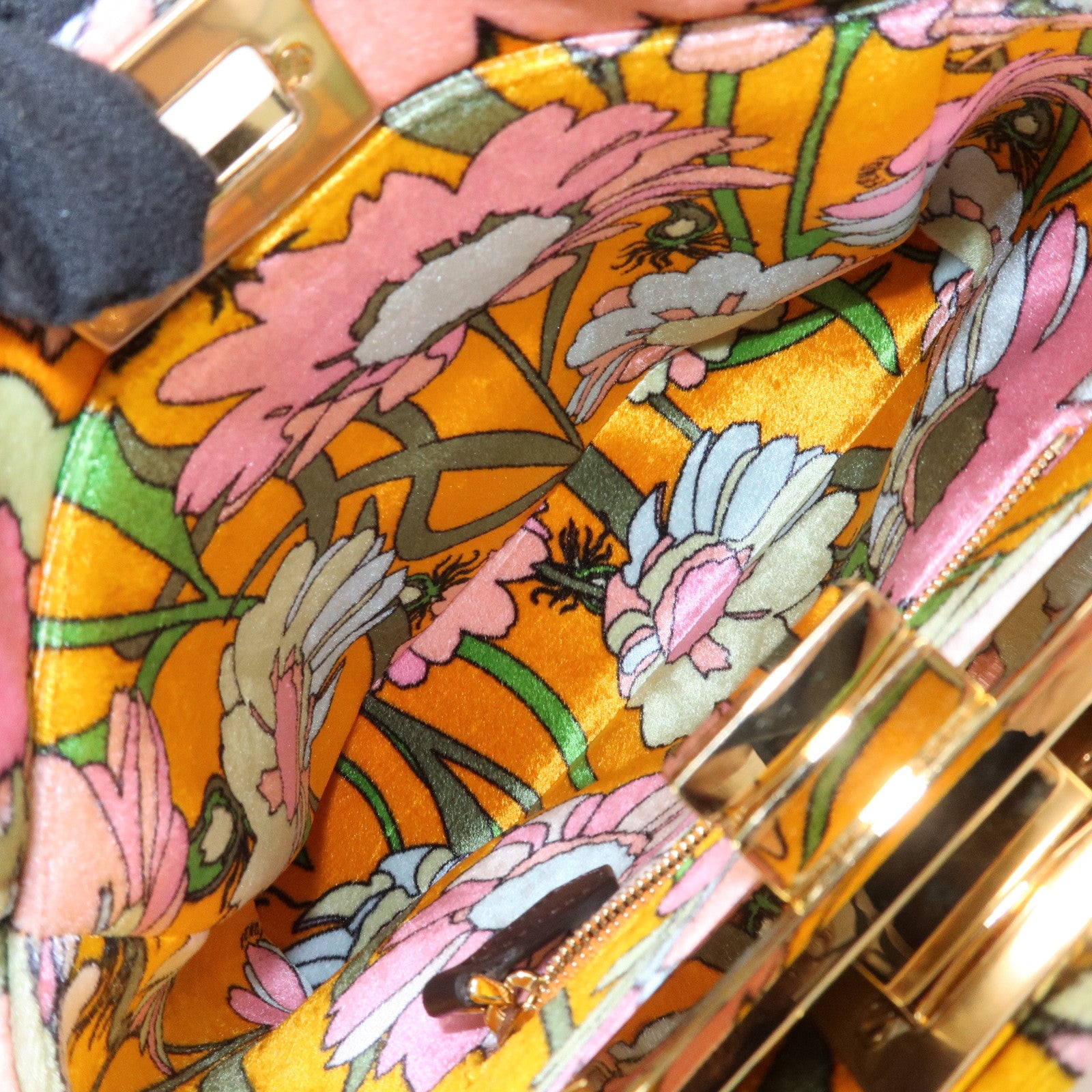 FENDI Peekaboo Small Velour 2Way Shoulder Bag Hand Bag BN244