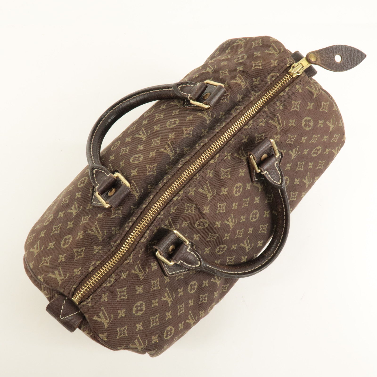 Louis Vuitton Monogram Mini Lin Speedy 30 Boston Bag Ebene M95224