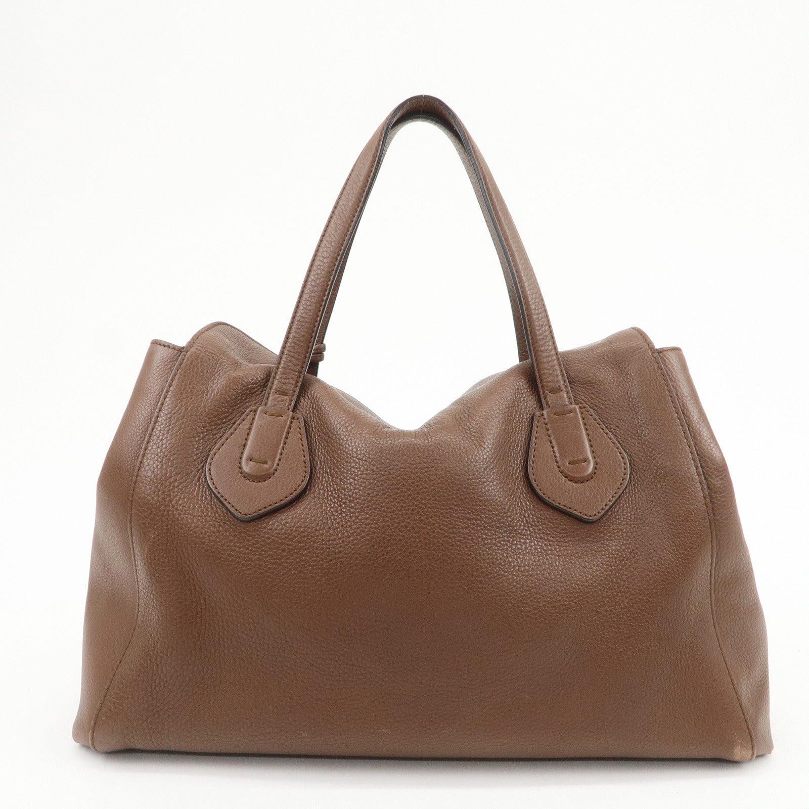 GUCCI Swing Leather Tote Bag Hand Bag Shoulder Bag Brown 354476