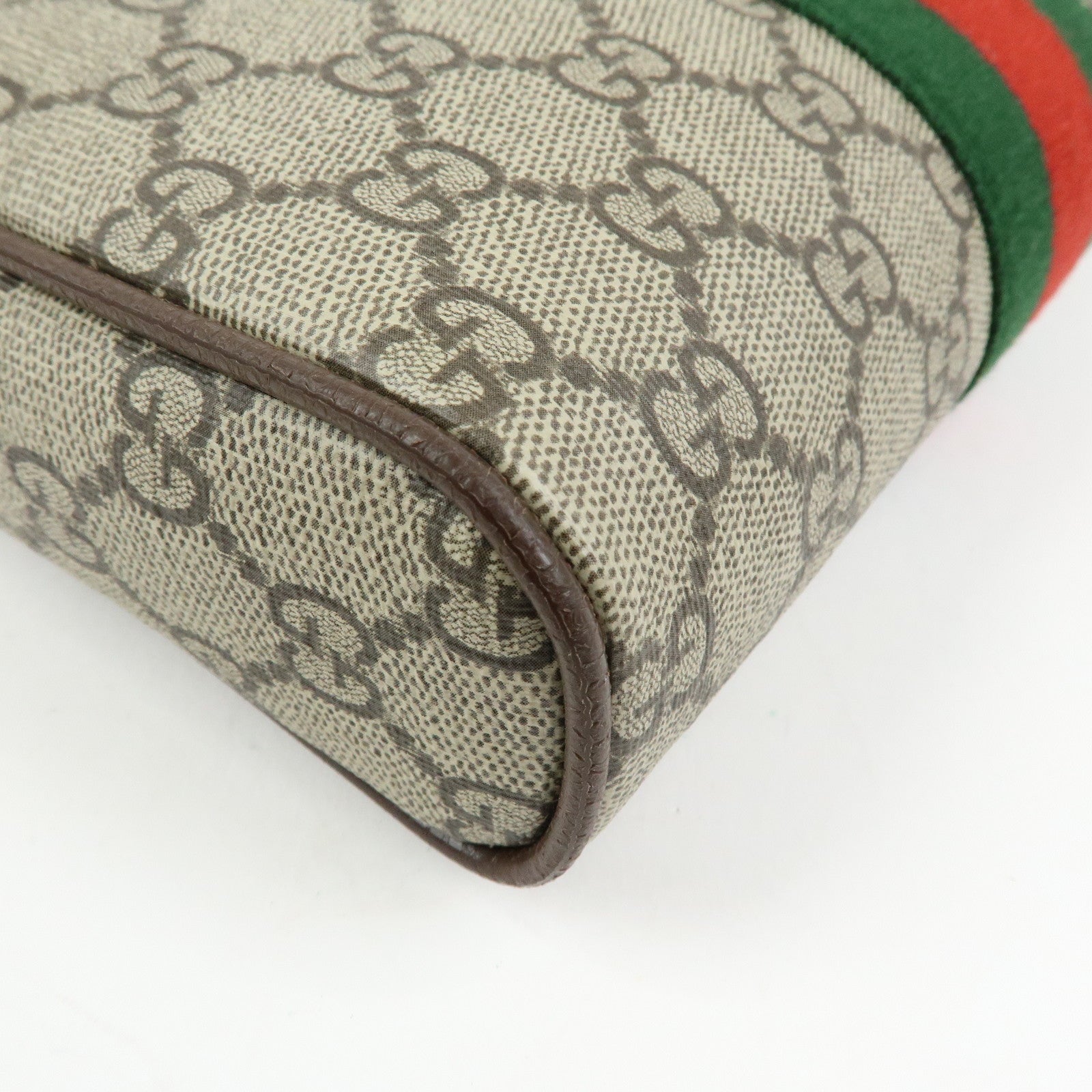 GUCCI Ophidia GG Supreme Canvas Leather Shoulder Bag Beige 547926