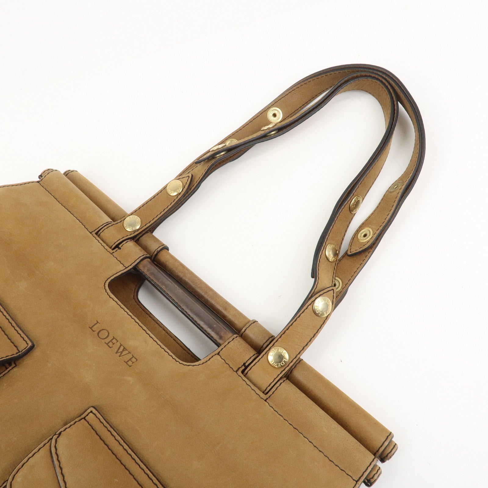 LOEWE Candy Leather Tote Bag Hand Bag Brown