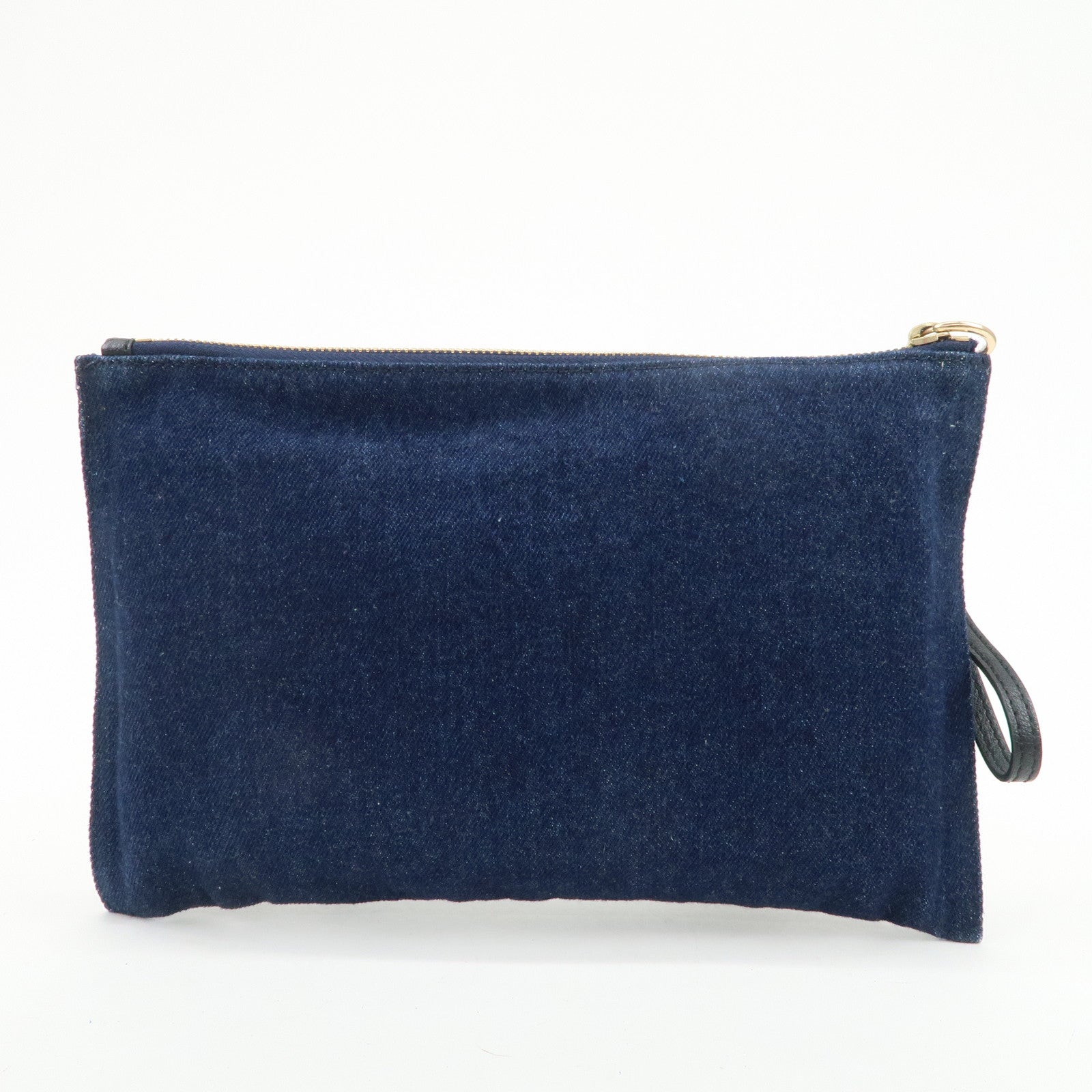 Chloe See By Chloe Patch Denim Clutch Bag Pouch Bag Blue
