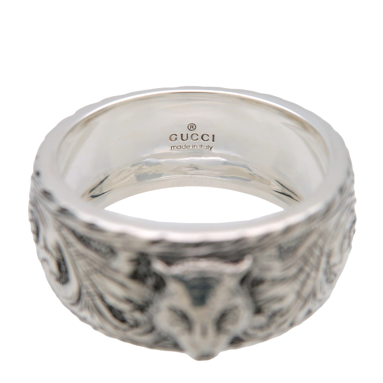 GUCCI Tiger Head Ring SV925 Silver #22 US9.5 EU61HK21.5