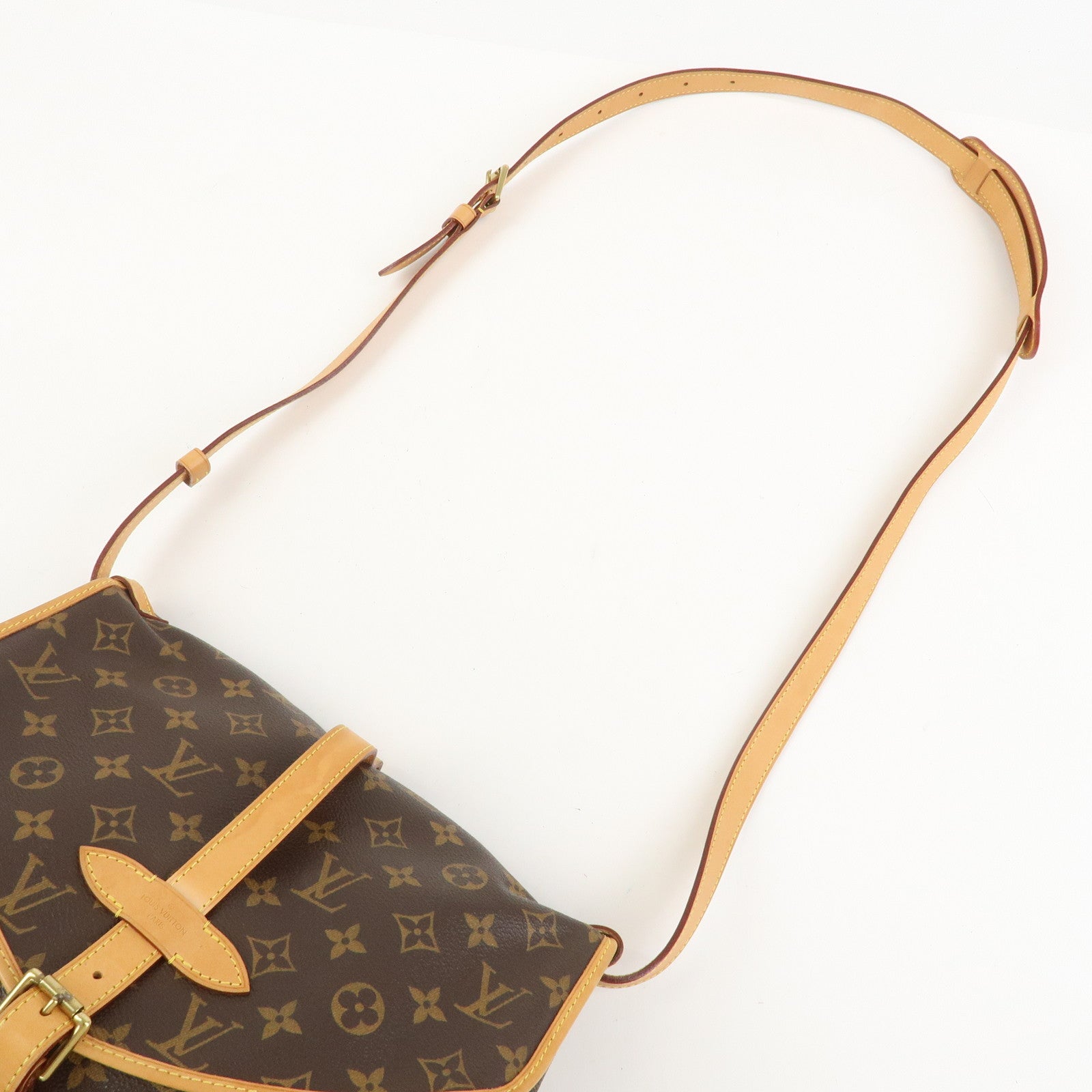 Louis Vuitton Monogram Saumur 30 Shoulder Bag Brown M42256