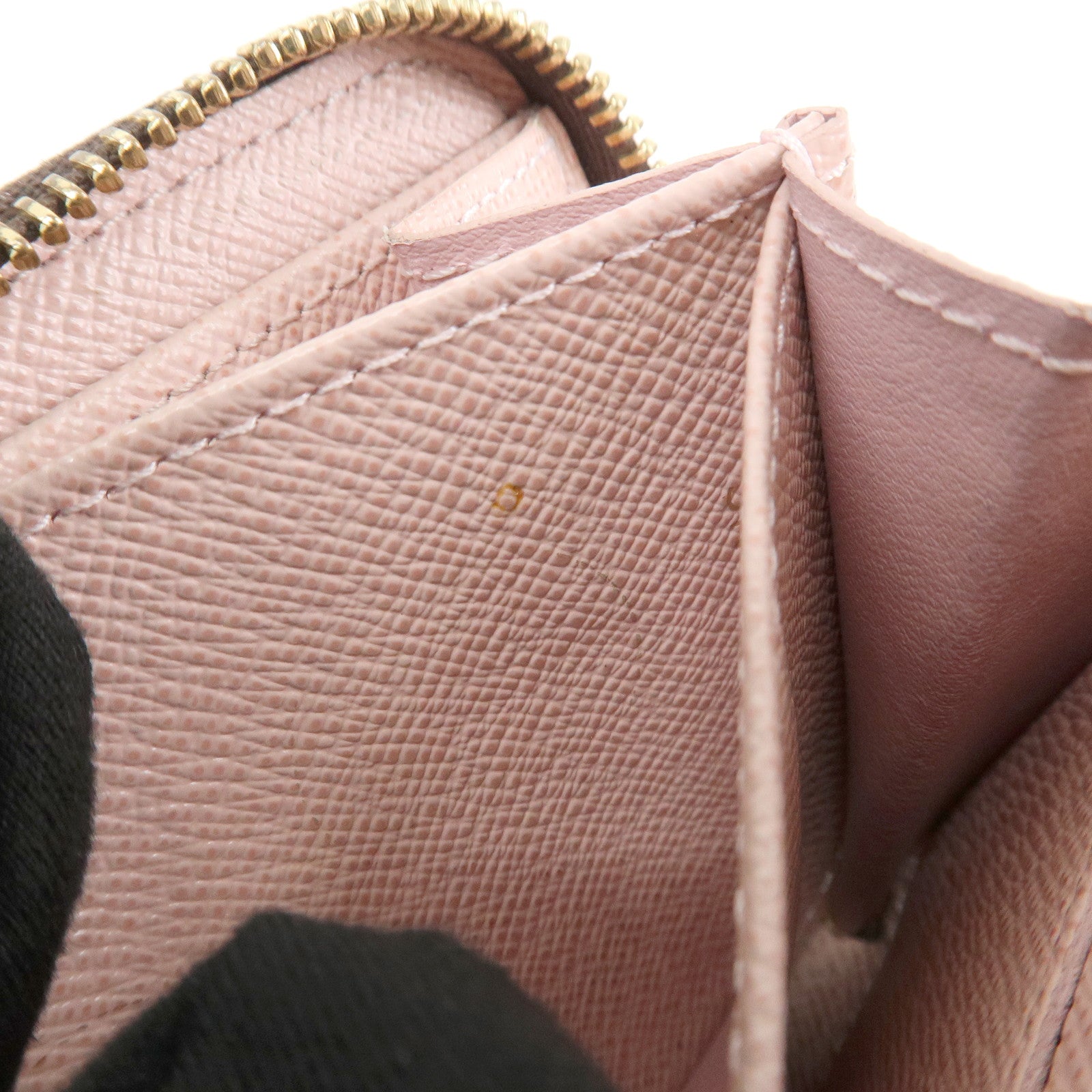 Louis Vuitton Damier Canvas Zippy Round Coin Case Coin Pourse Brown N60213