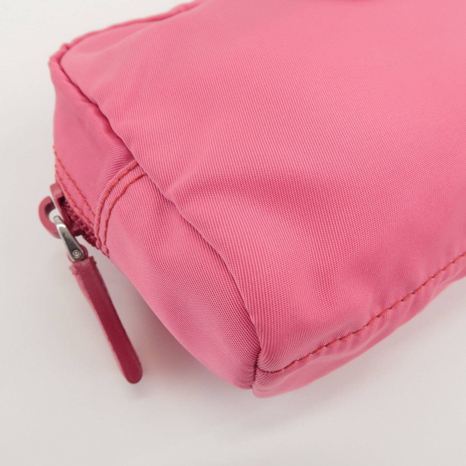 PRADA Set of 2 Nylon Pouch Cosmetic Bag Pink Red 1N0340/1N0339