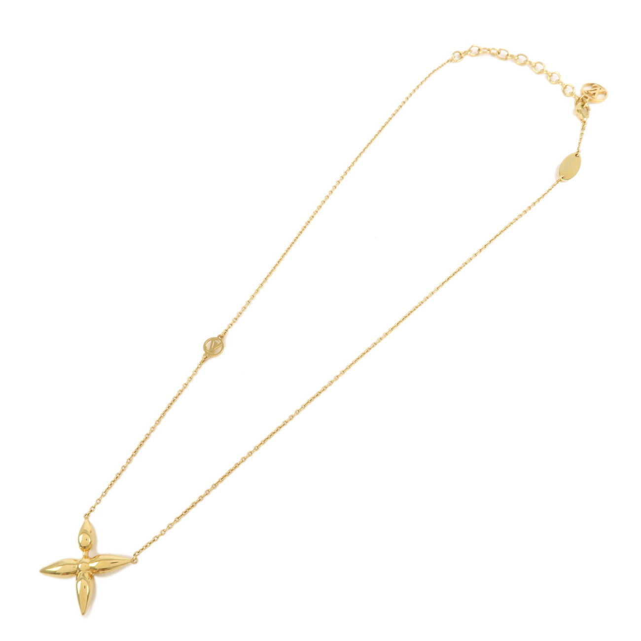 Louis Vuitton Collier Louisette Monogram Flower Necklace M00365