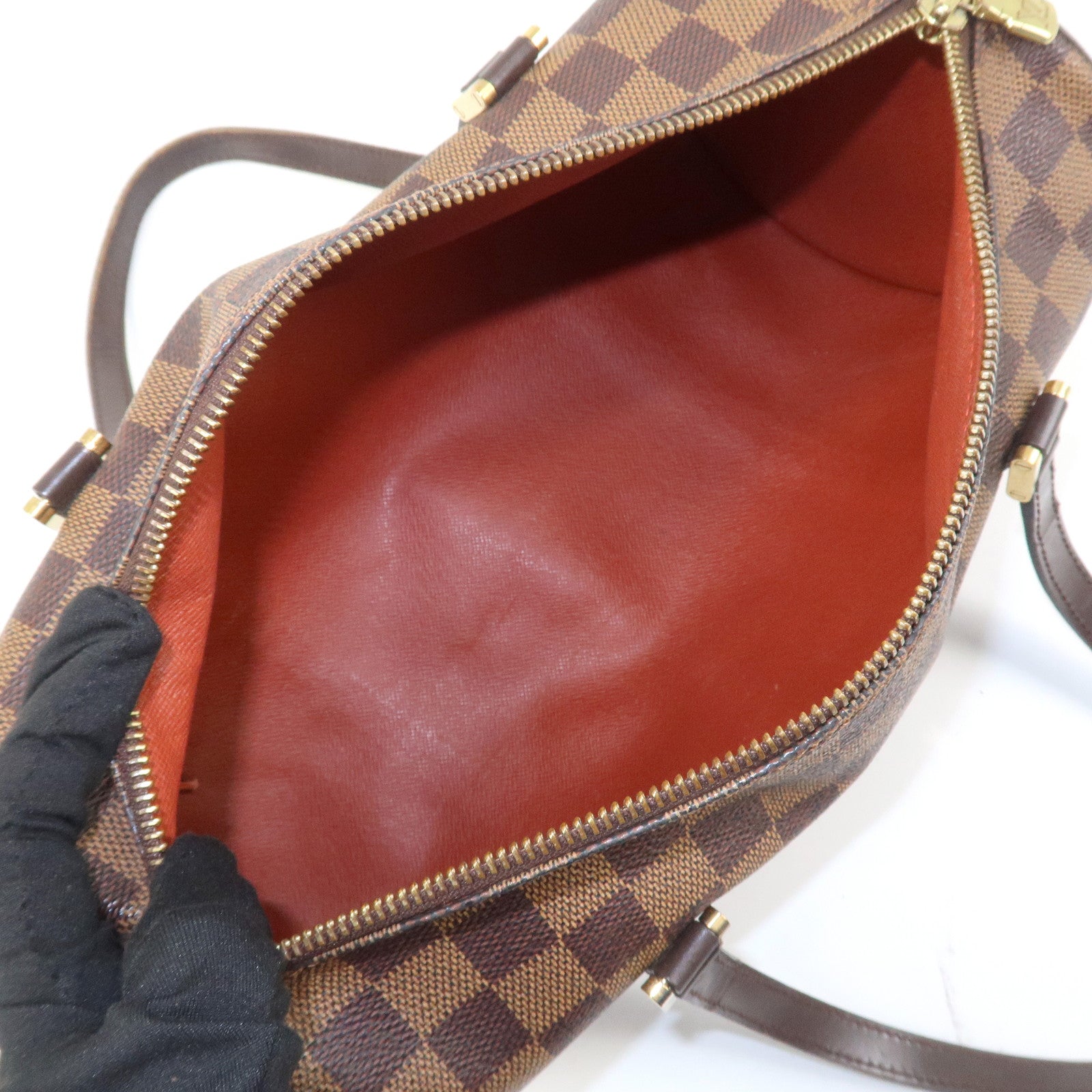 Louis Vuitton Damier Ebene Papillon 30 Hand Bag Brown N51303