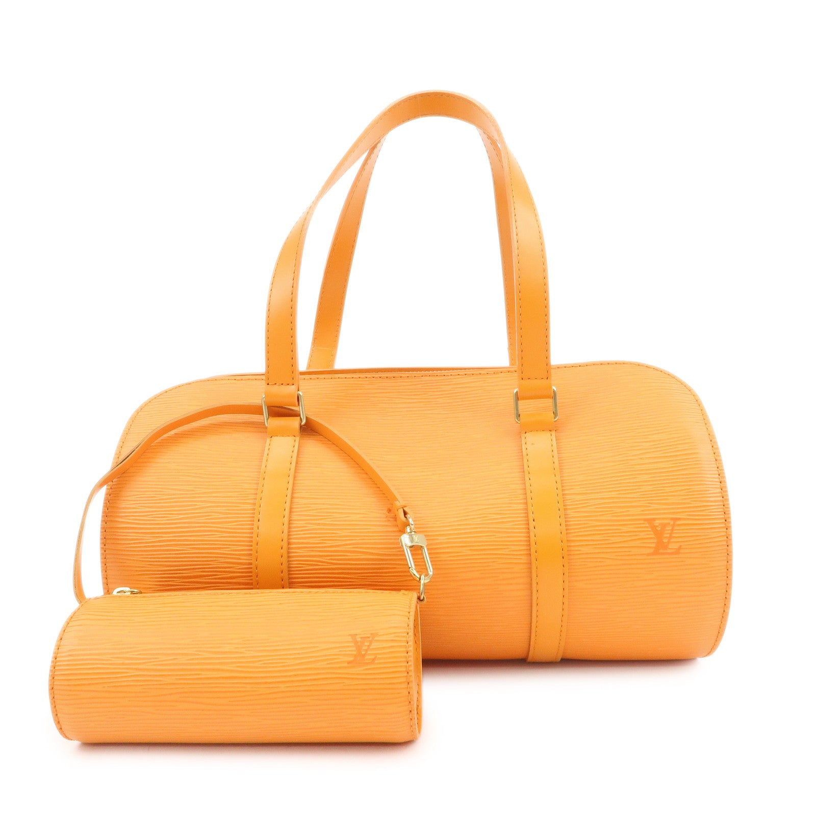 Louis Vuitton Epi Soufflot Hand Bag Mandarin Orange M5222H