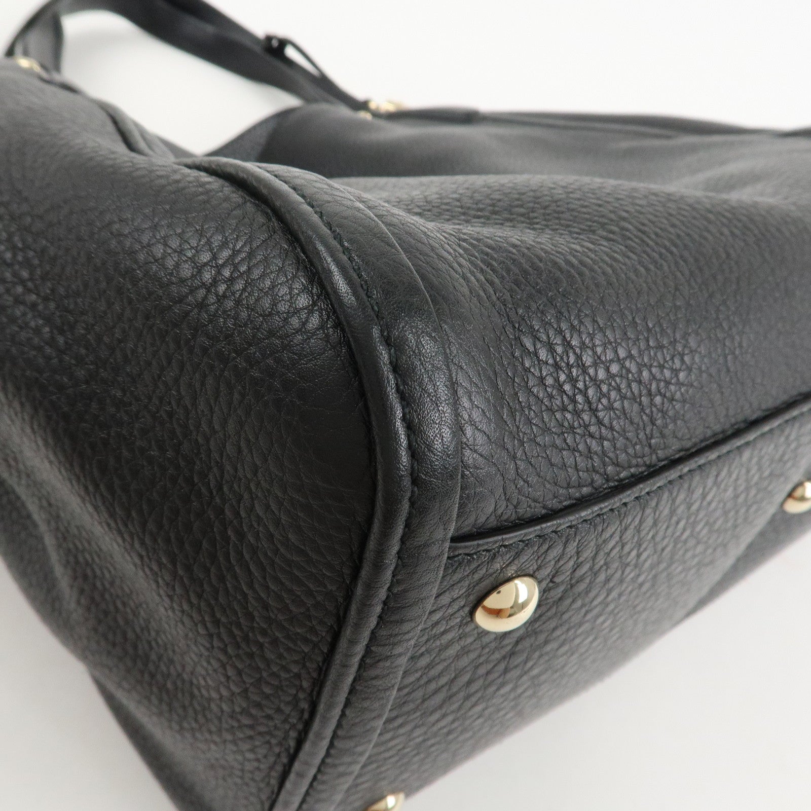 GUCCI SOHO Cellarius Leather Tote Bag Shoulder Bag Black 282309 Used