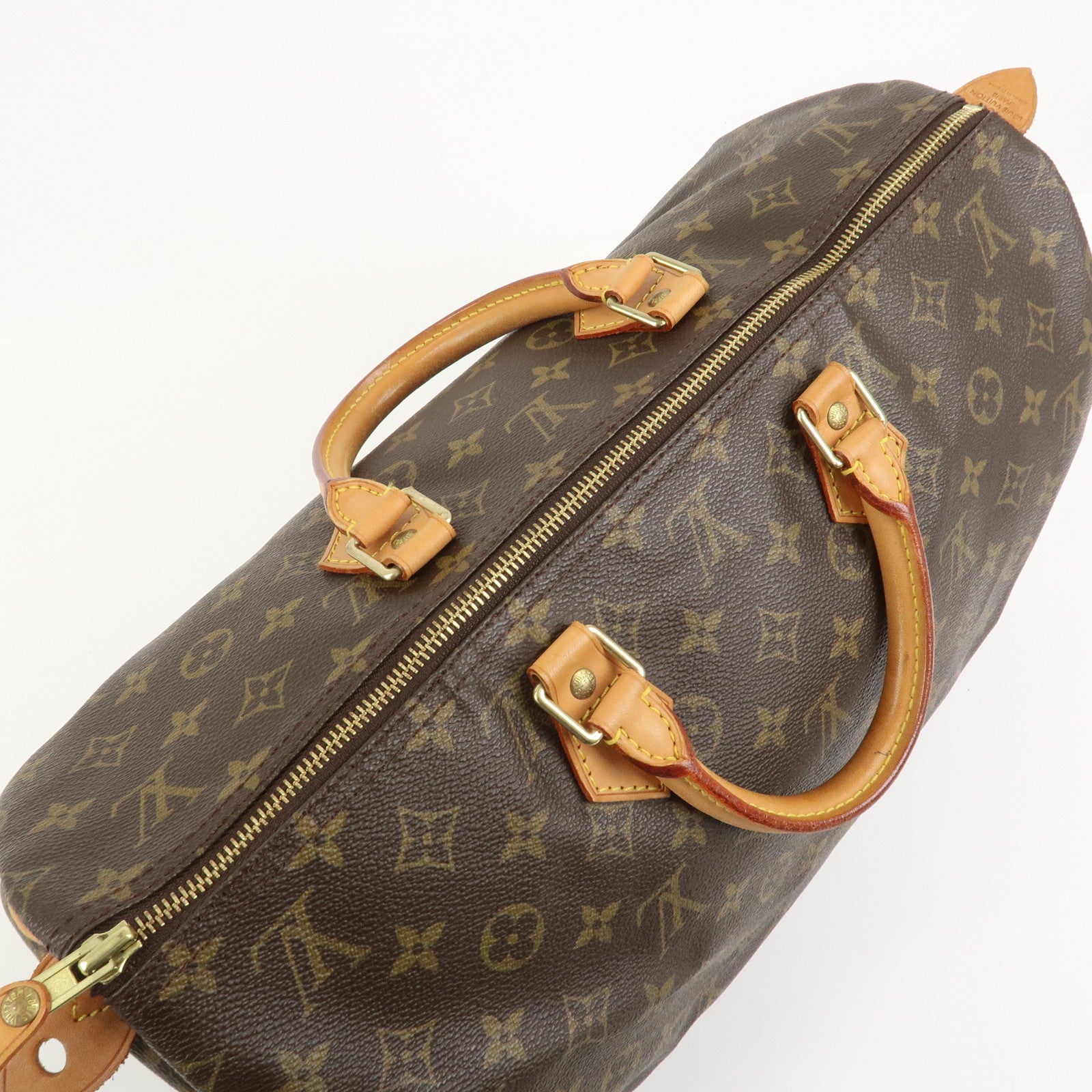 Louis Vuitton Monogram Speedy 40 Hand Bag Boston Bag Brown M41522