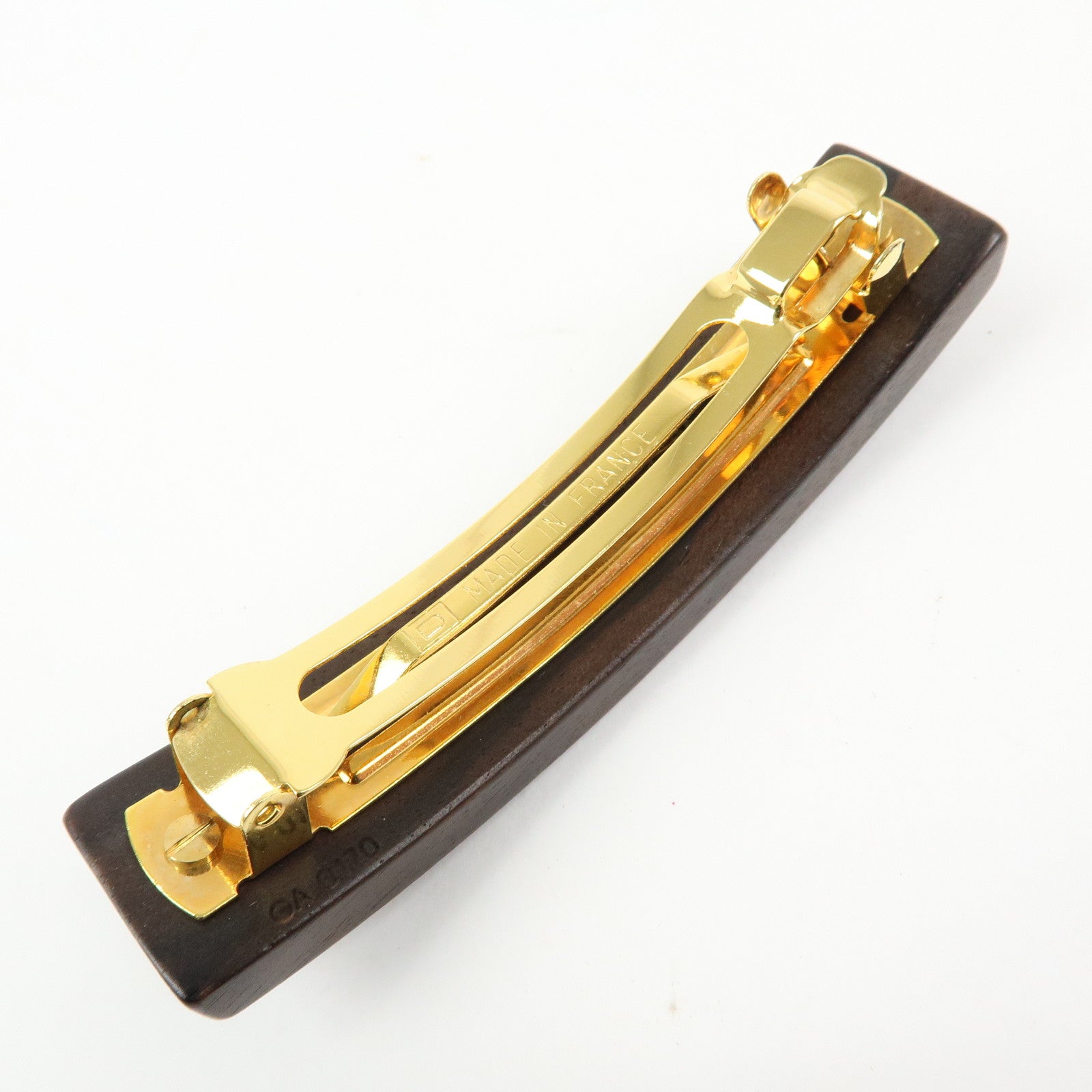 Louis Vuitton Sylvanie Barrette Wooden Hair Accessory Brown M65181
