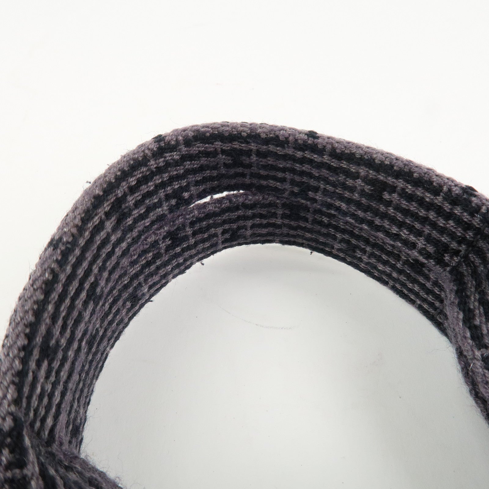 HERMES Herline PM Nylon Canvas Tote Bag Hand Bag Black