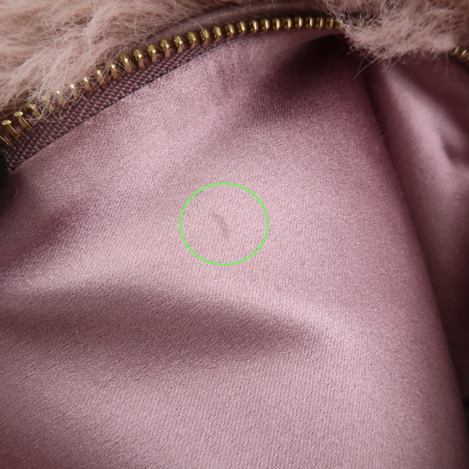 JIMMY CHOO Fur Leather Hand Bag Clutch Bag Pouch Pink