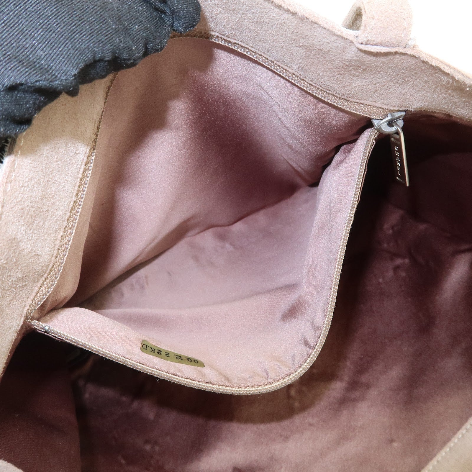 CHANEL Suede Shoulder Bag Tote Bag Patchwork Beige Brown