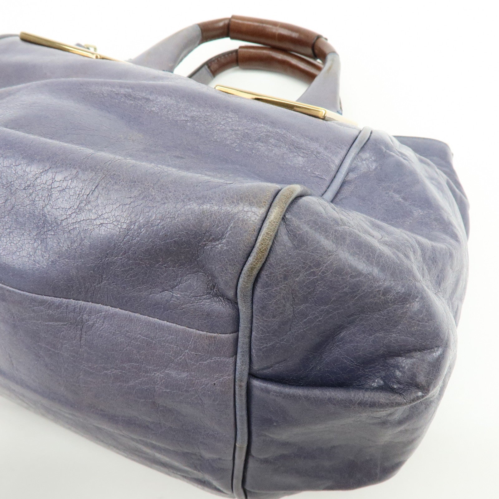 Chloe Ethel Leather 2Way Bag Shoulder Bag Hand Bag Gray