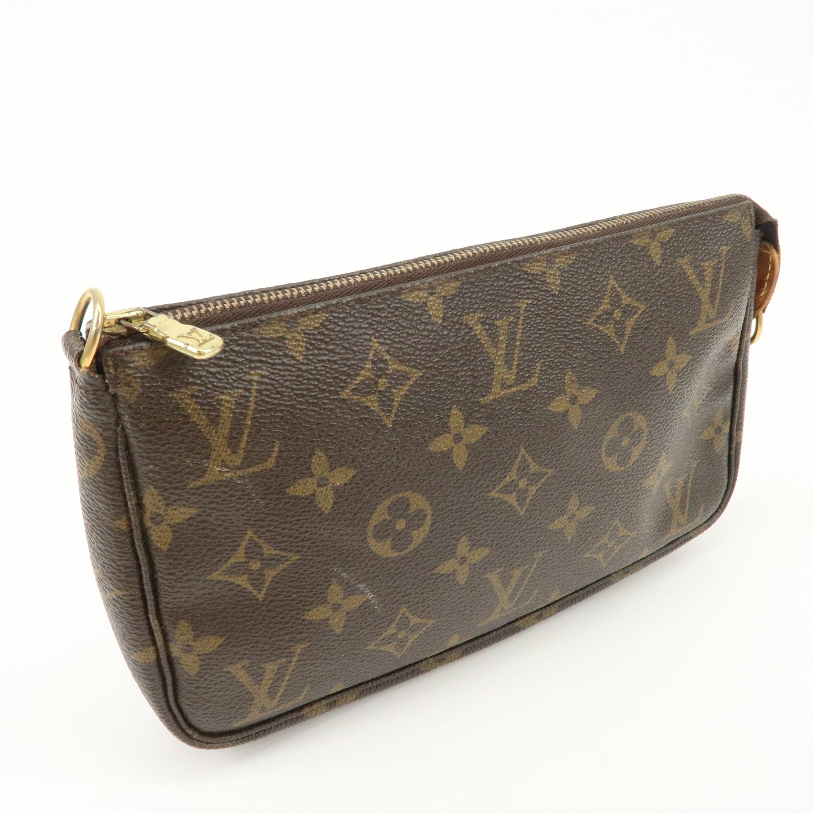 Louis Vuitton Monogram Pochette Accessoires Hand Bag Brown M51980