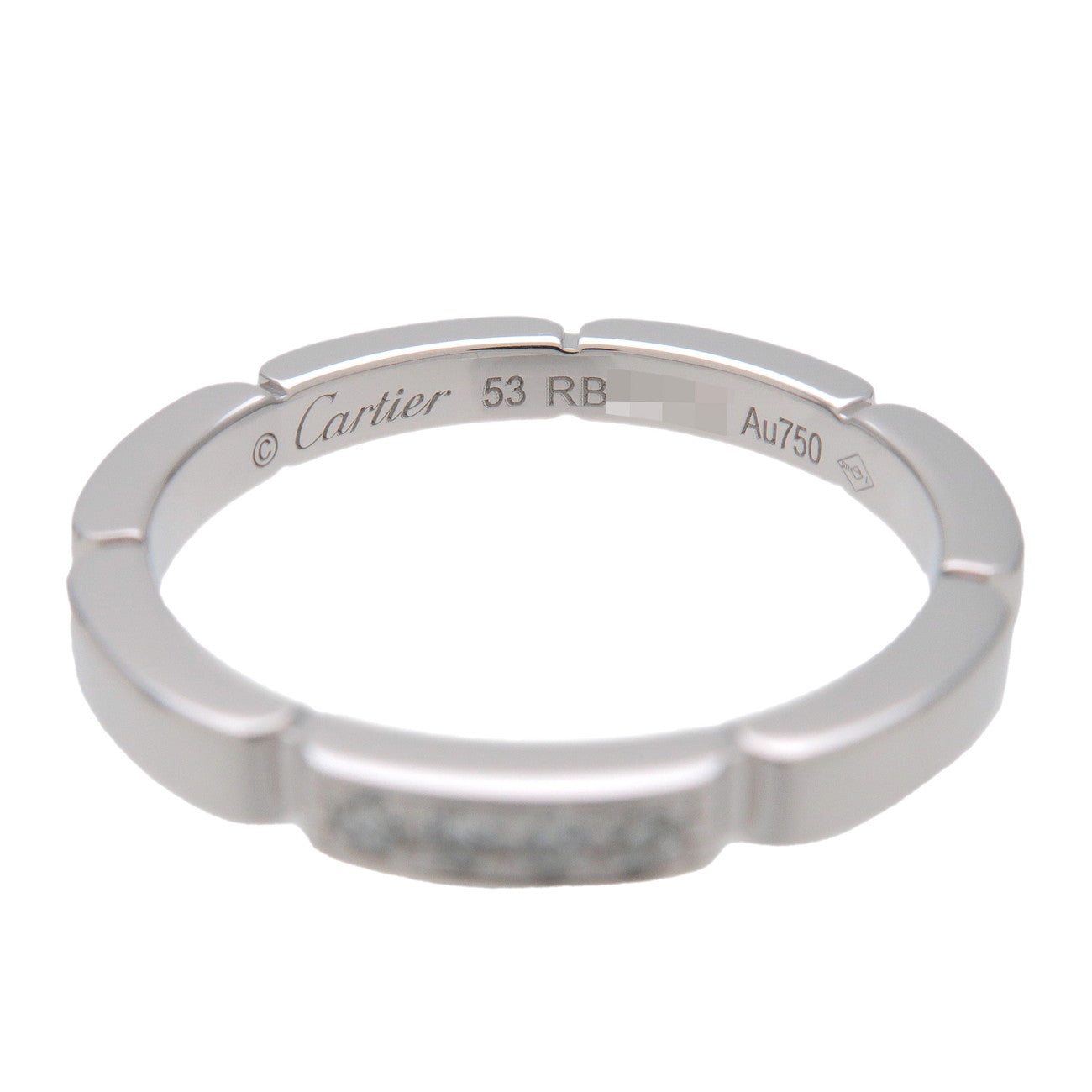 Cartier Maillon Panthere 4P Diamond Ring 750WG #53 US6.5 EU53 HK14