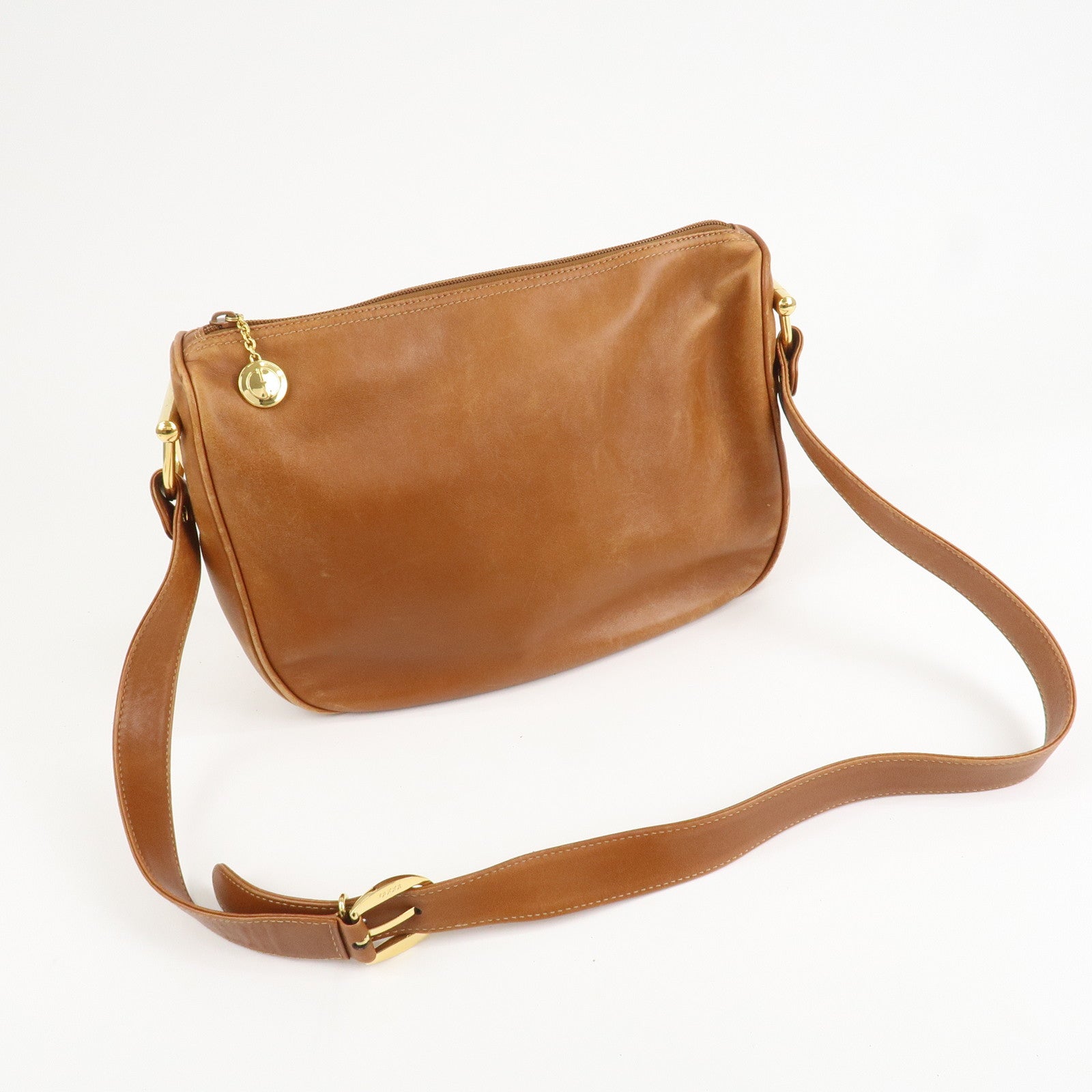 GUCCI Horsebit Leather Shoulder Bag Crossbody Bag 01.090.1411