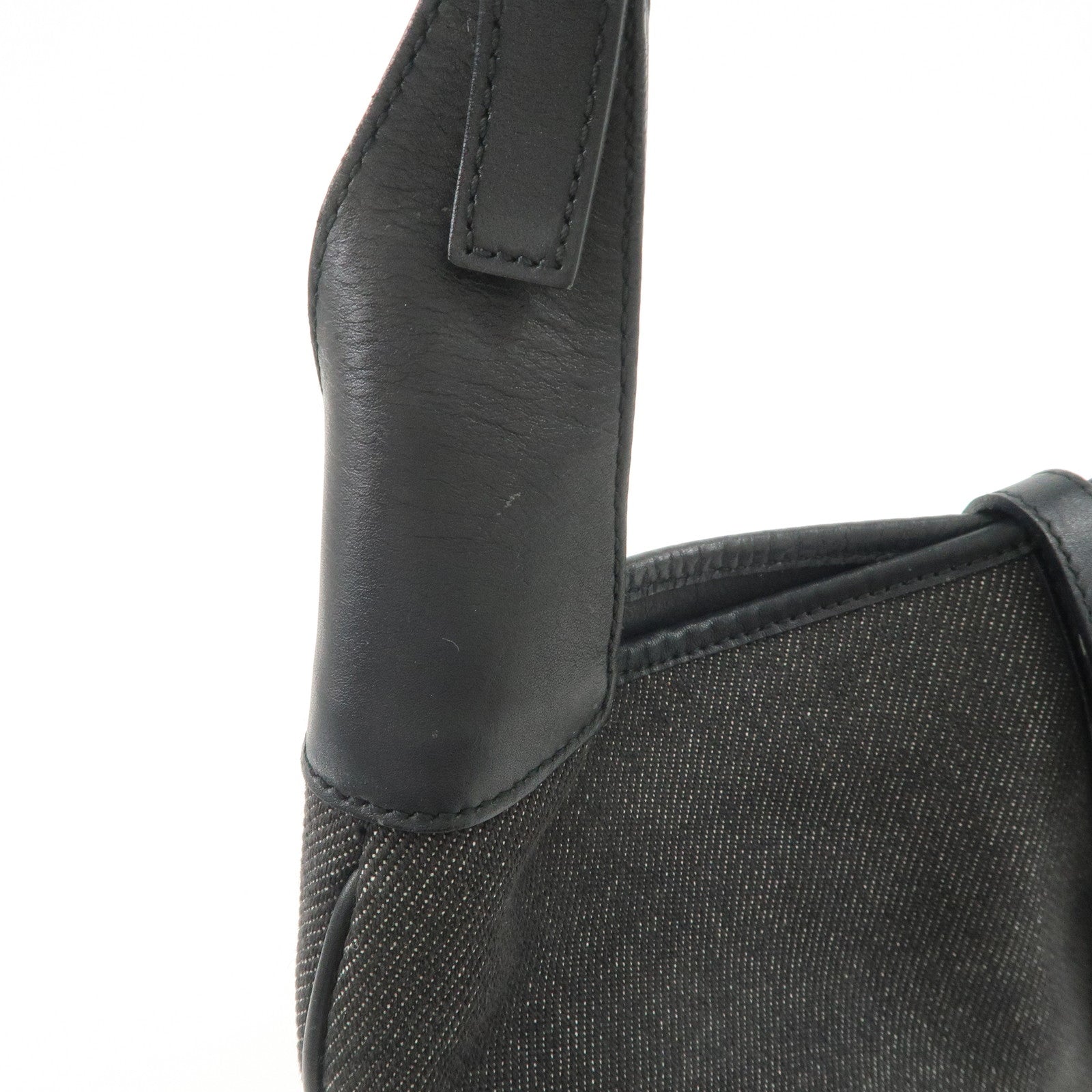 GUCCI Kandensky Denim Leather Shoulder Bag Hand Bag Black 28628