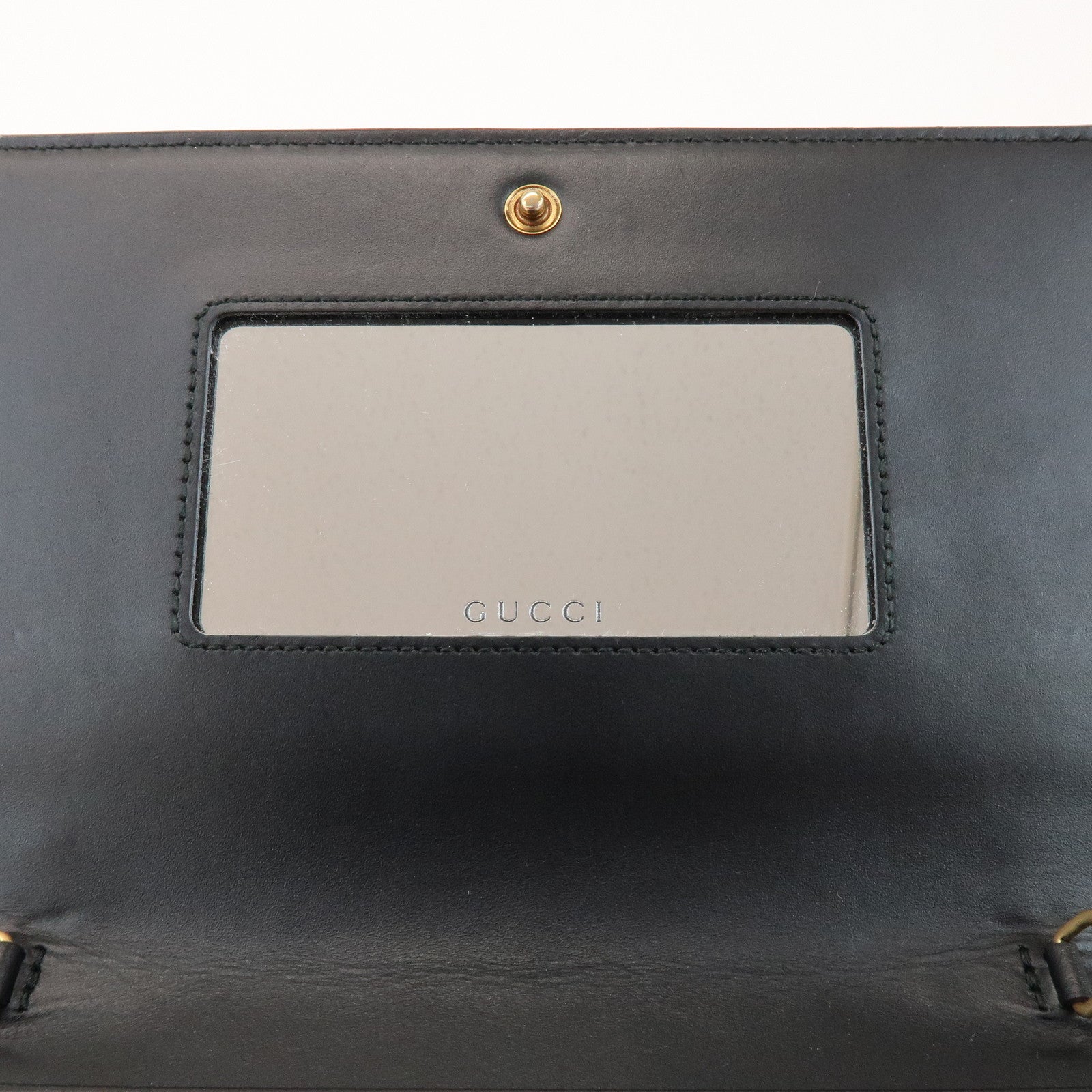 GUCCI Guccissima Leather Chain Long Wallet Cat Black 548060