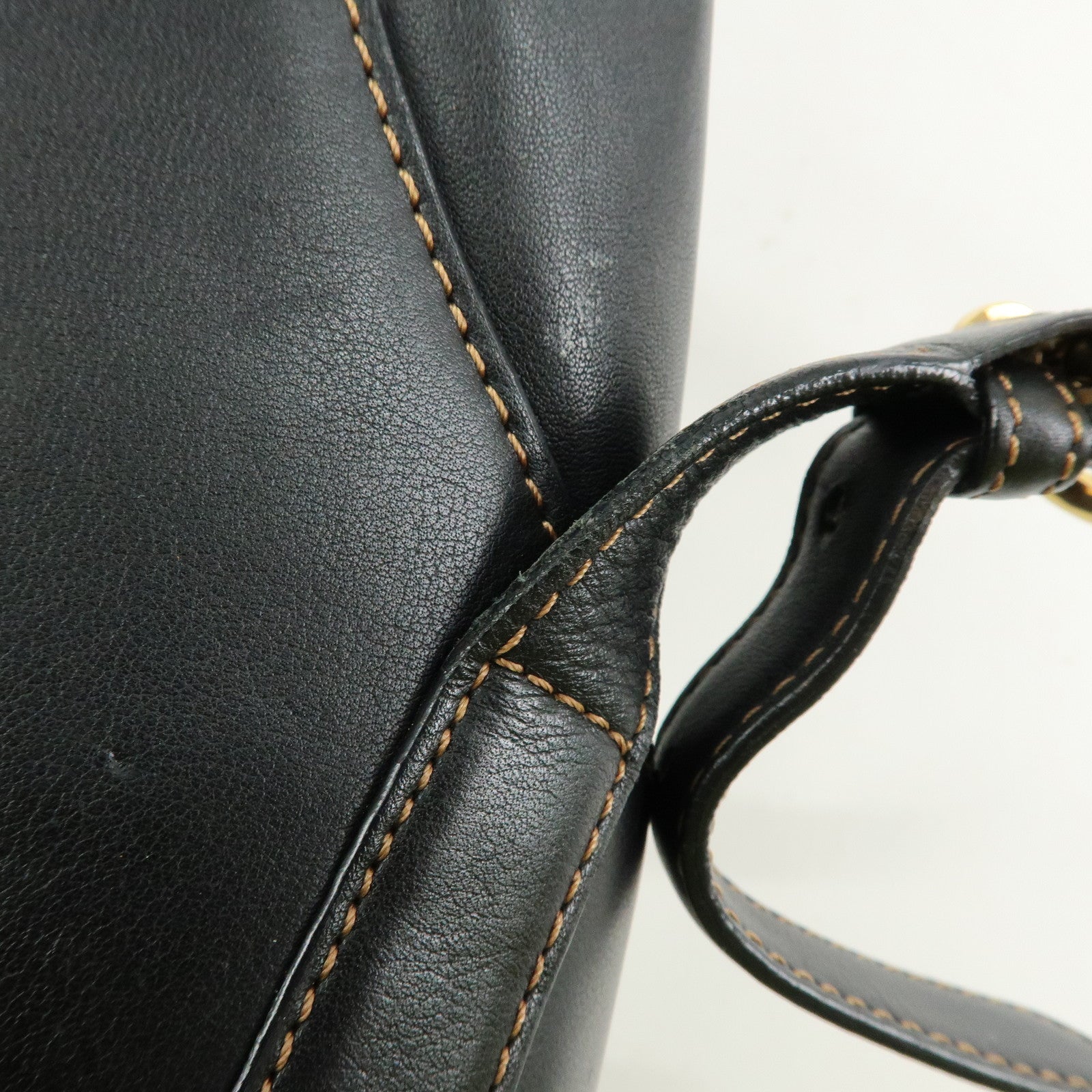 LOEWE Anton Calf Leather Backpack Rucksack Black