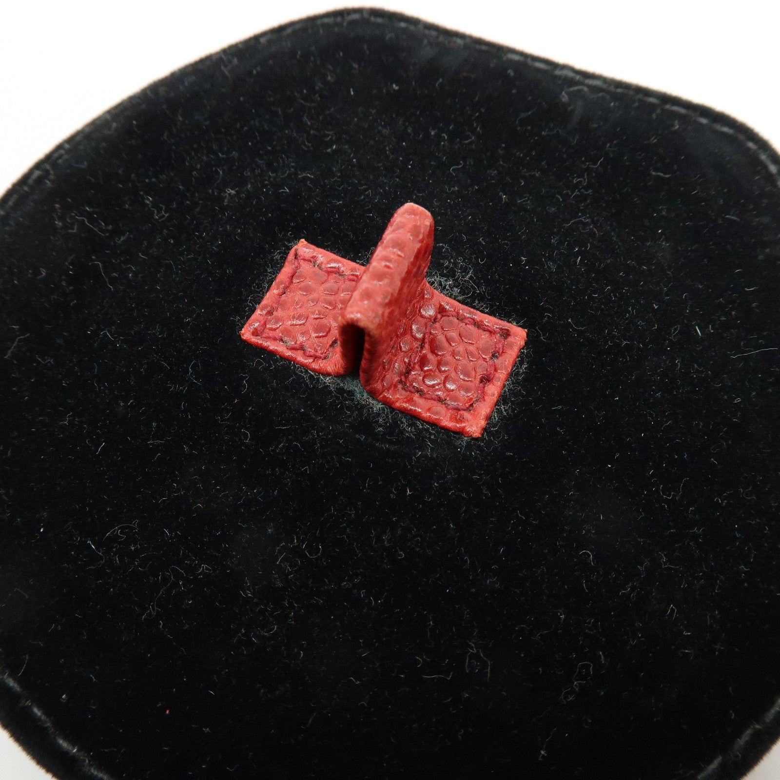 CHANEL COCO Mark Caviarskin Cosmetic Pouch Jewelry Case Red