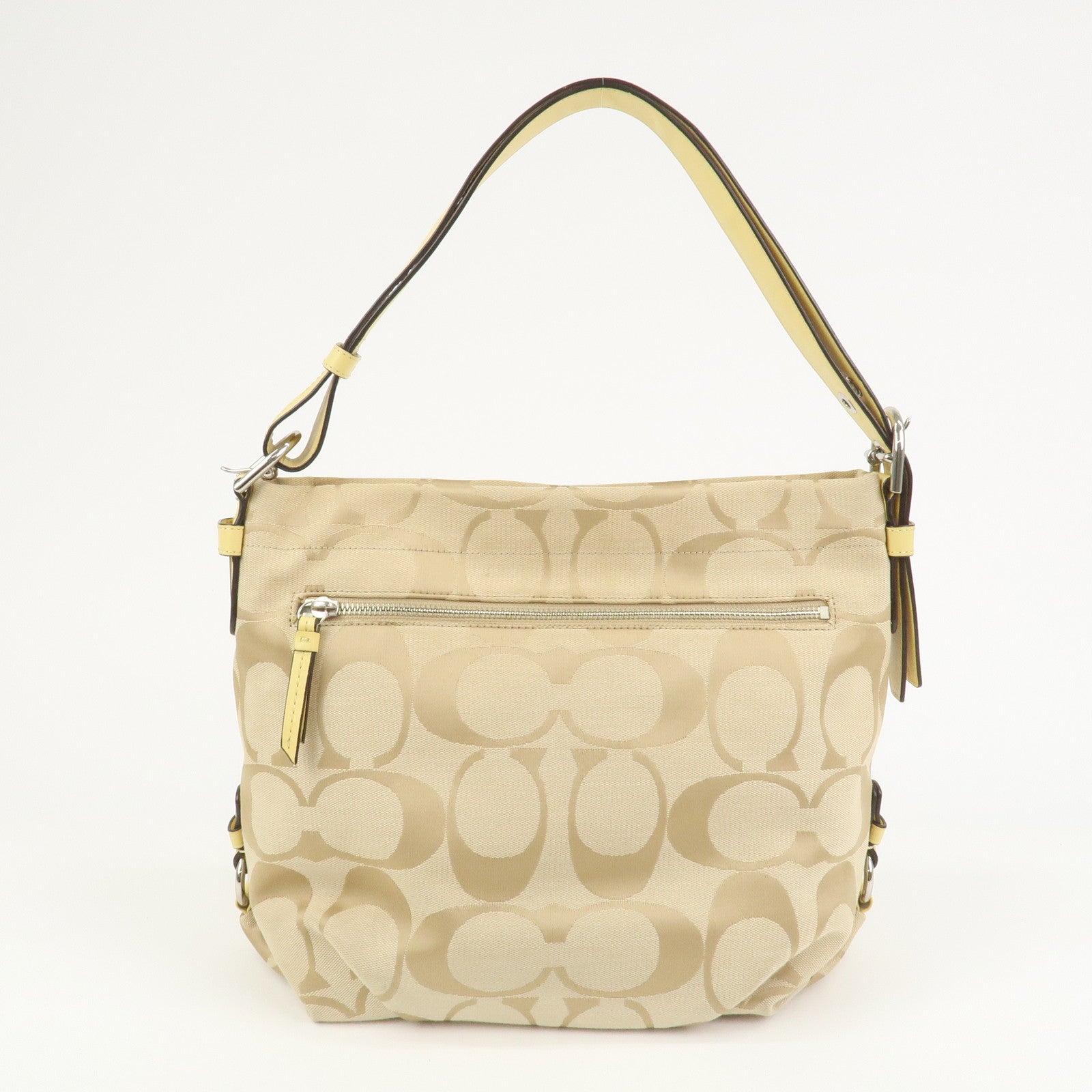 COACH Set of 2  PVC Canvas Leather Shoulder Bag Hand Bag Brown