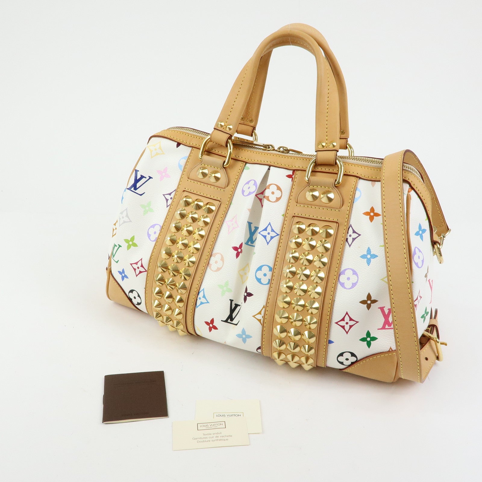 Louis Vuitton Monogram Multicolor Courtney MM 2Way Bag Blanc M45641