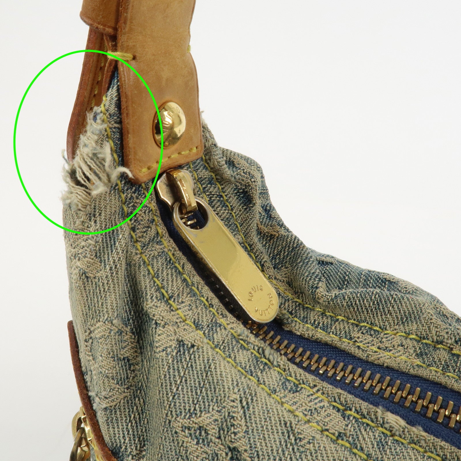 Louis Vuitton Monogram Denim Baggy PM 2Way Bag Shoulder Bag M95049