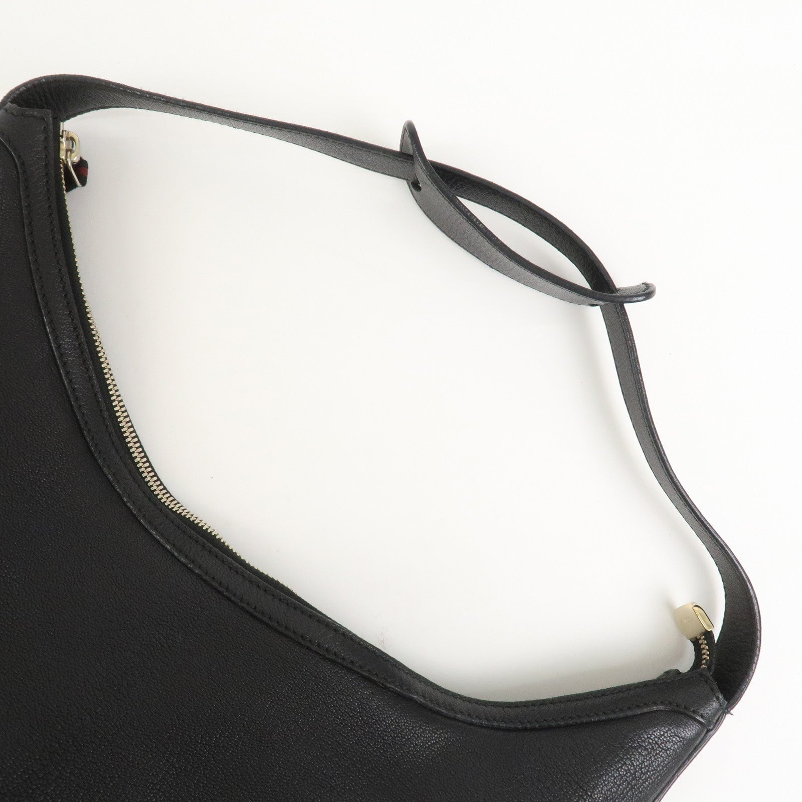 GUCCI Princy Sherry Leather Shoulder Bag Hand Bag Black 162882