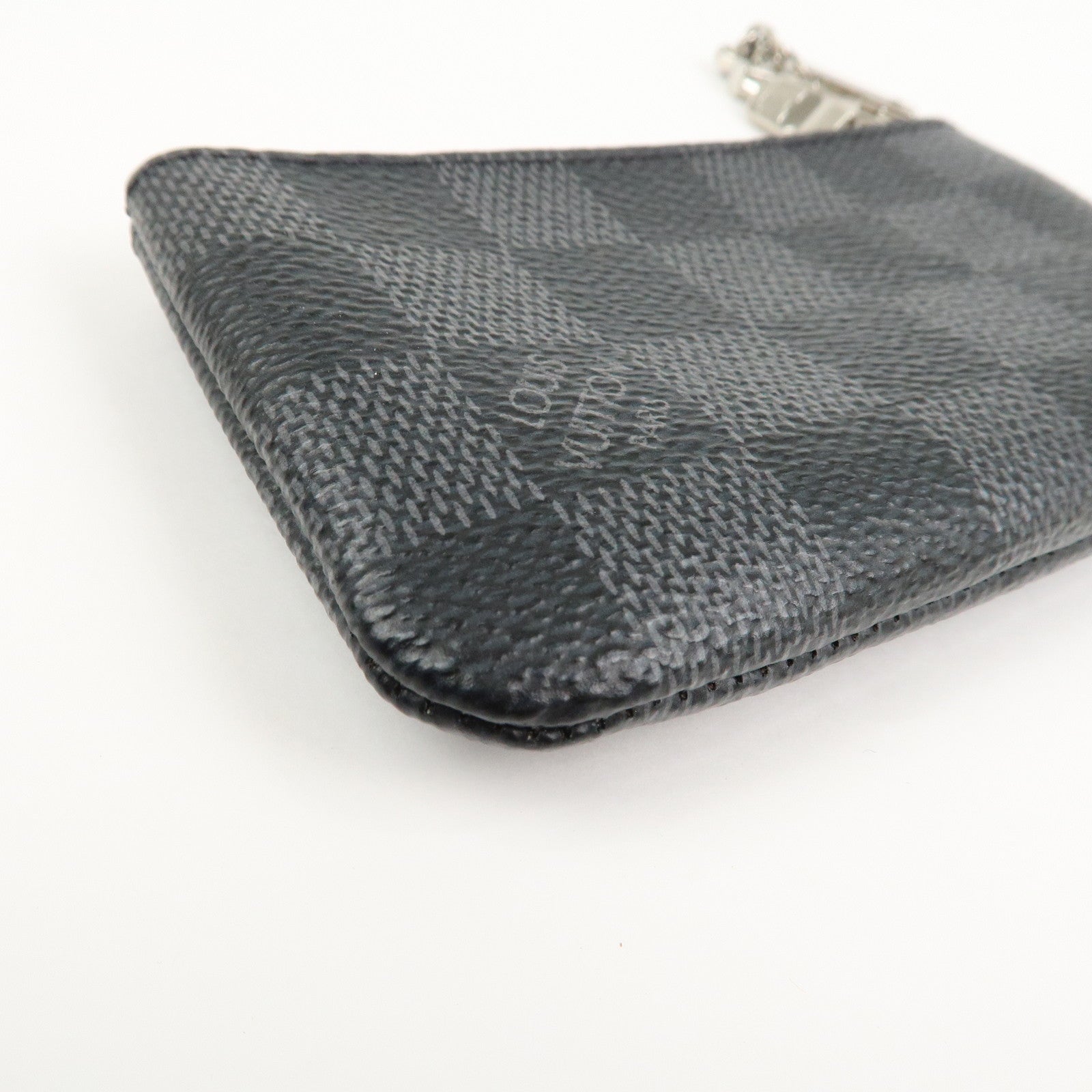 Louis Vuitton Damier Graphite Pochette Cles Coin Case Black N60155