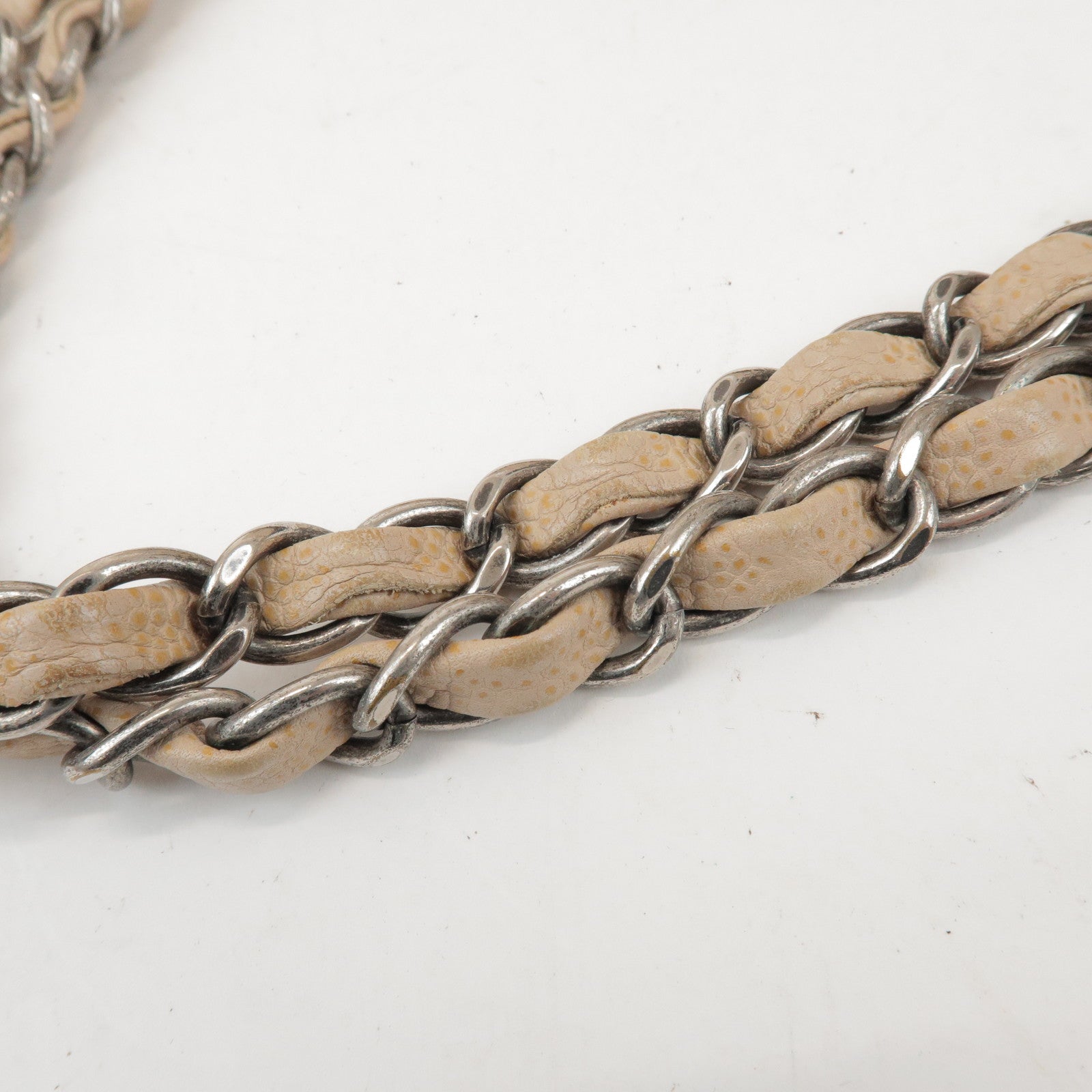 CHANEL COCO Mark Caviarskin Chain Shoulder Bag Hand Bag Beige