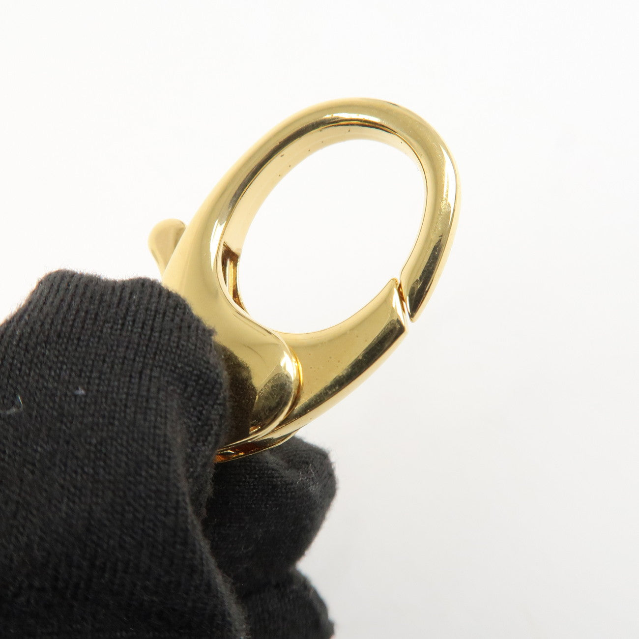 FENDI Zucca Leather PVC Coin Case Key Chain Black Brown 8AP005 Used