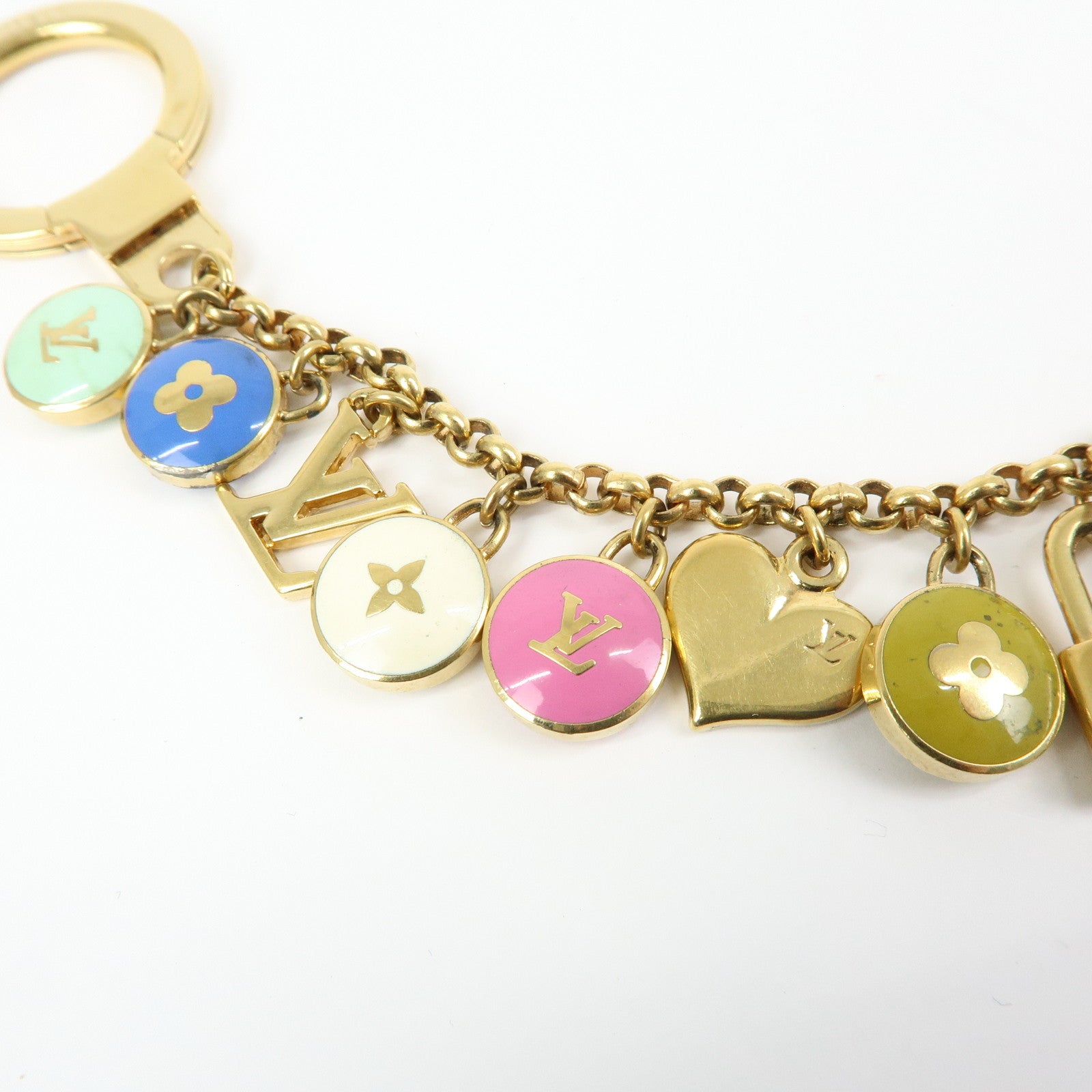 Louis Vuitton Monogram Porte Cles Chaine Pastille Bag Charm M65380