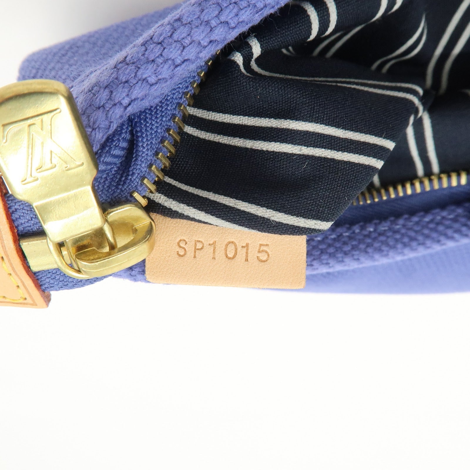 Louis Vuitton Antigua Canvas Nume Leather Pochette Plate PM M40067