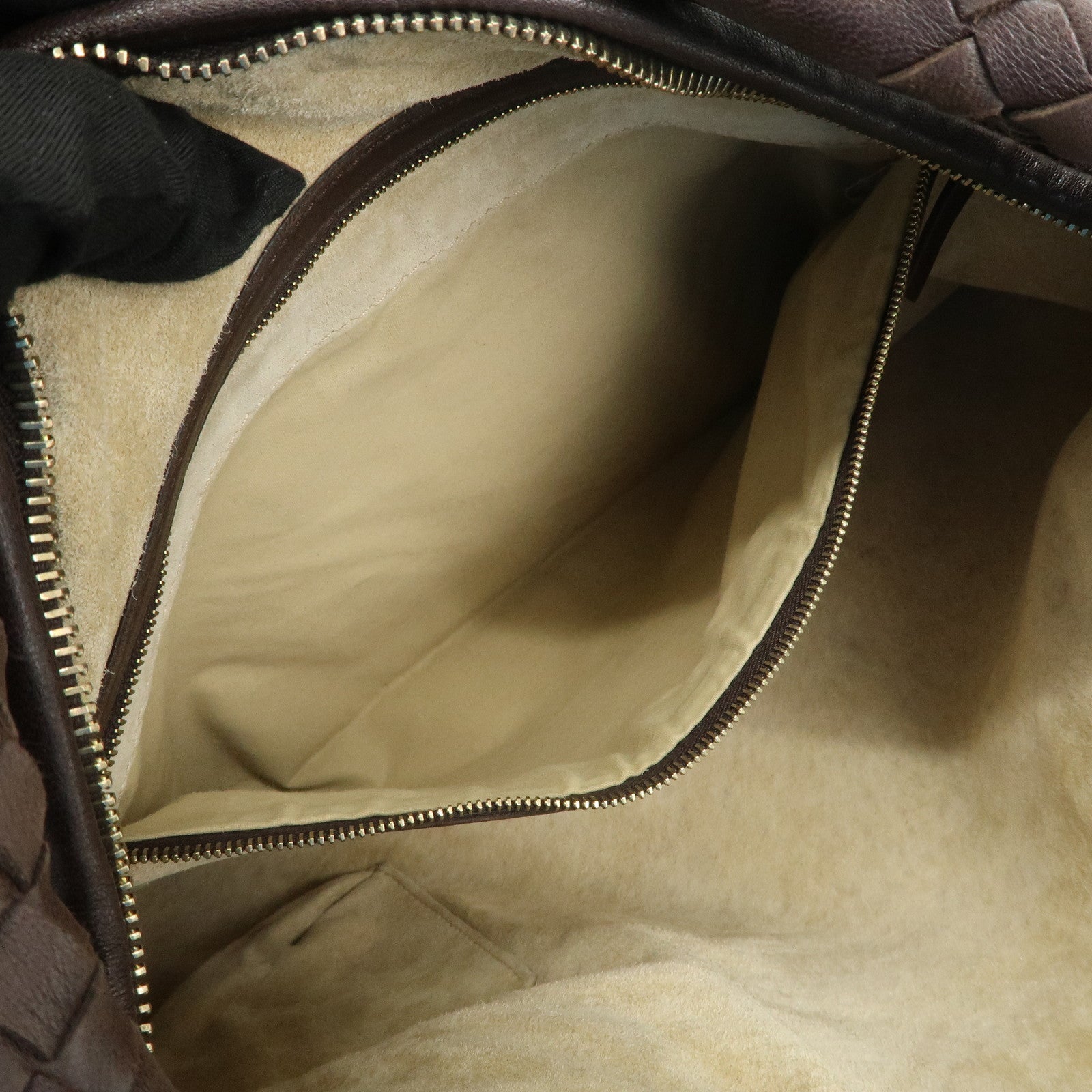 BOTTEGA VENETA Hobo Intrecciato Leather Shoulder Bag Hand Bag Brown