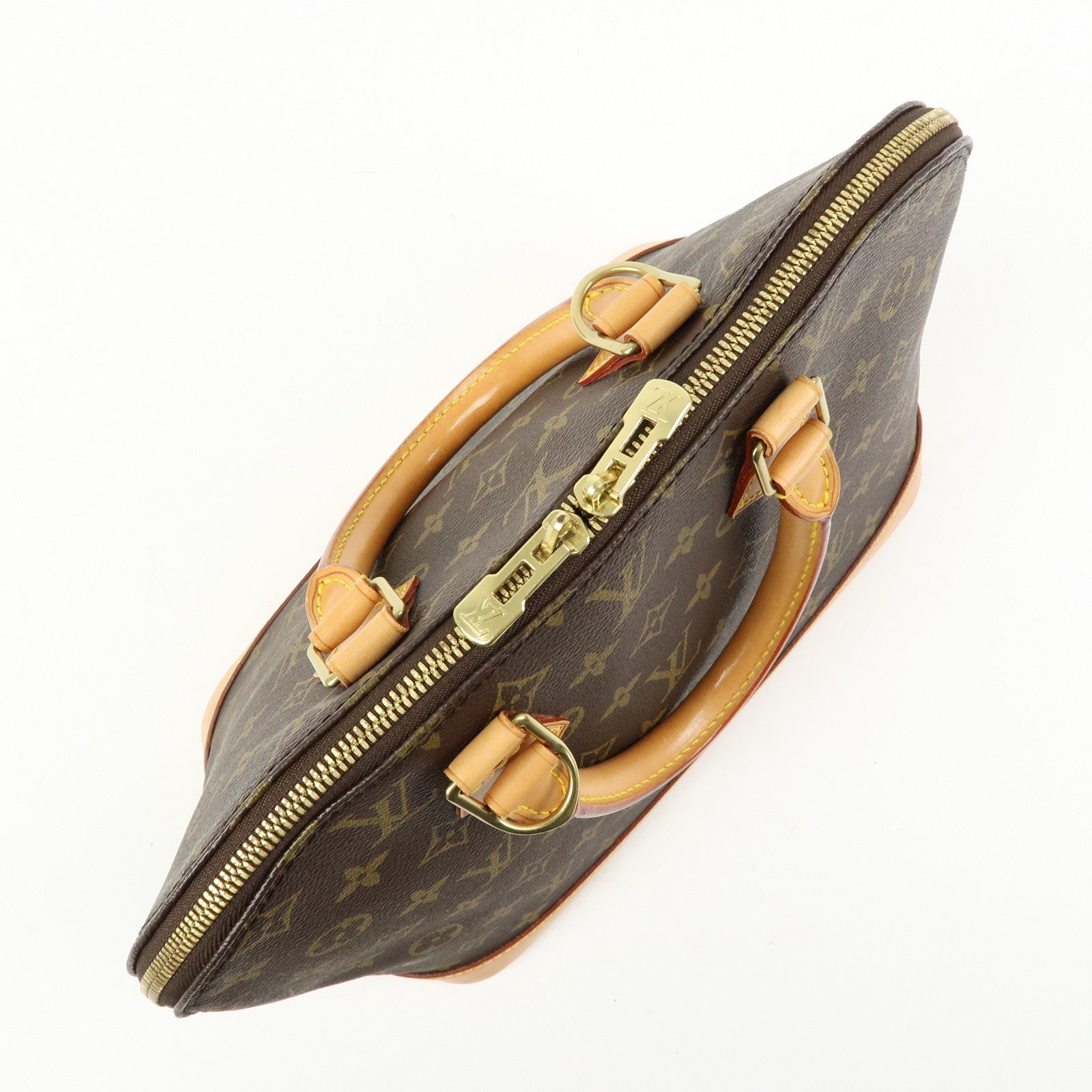 Louis Vuitton Monogram Alma Hand Bag Brown M51130