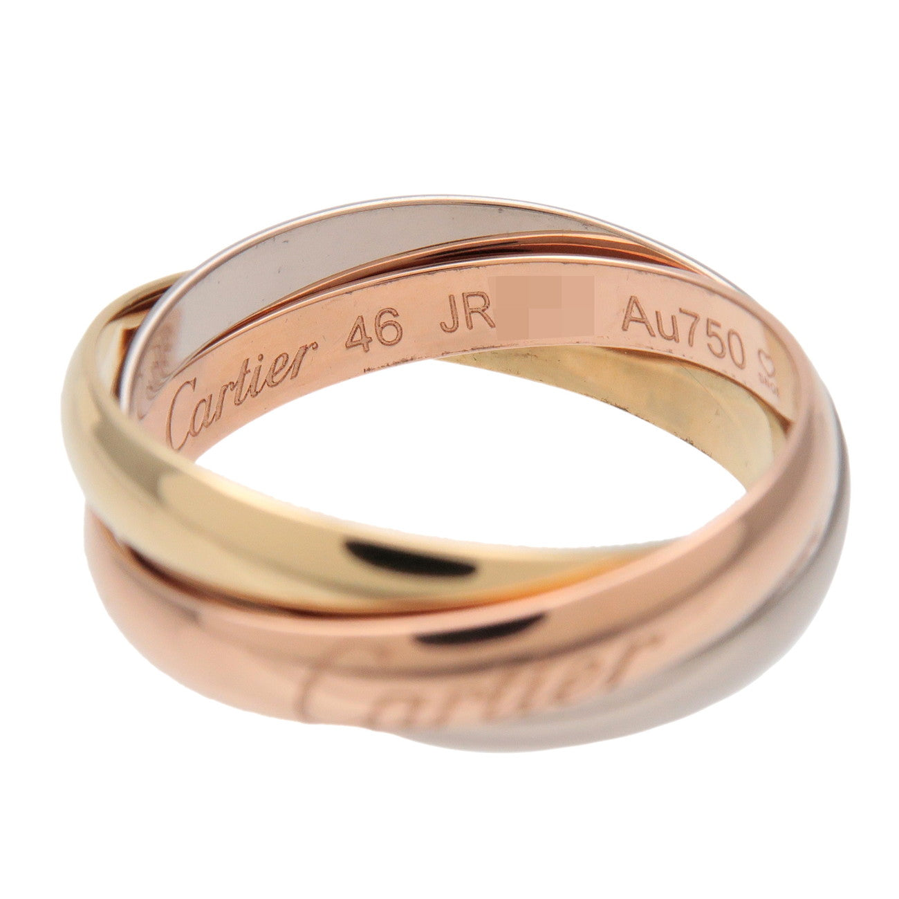 Cartier Trinity Ring SM K18 750YG/WG/PG #46 US4 EU46 HK8