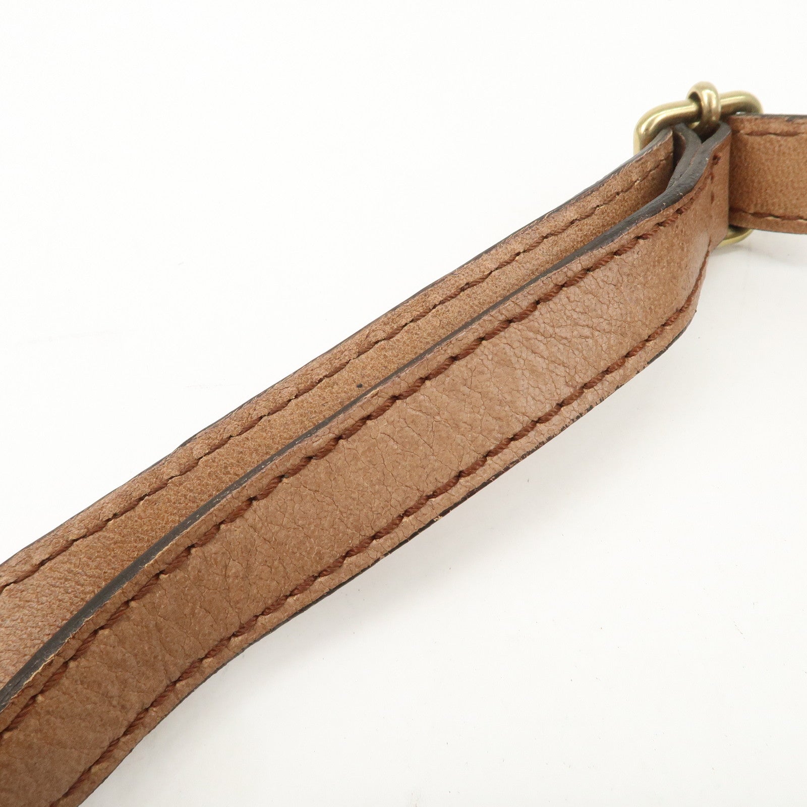 Chloe Leather Canvas Shoulder Bag Crossbody Bag Beige Brown Khaki