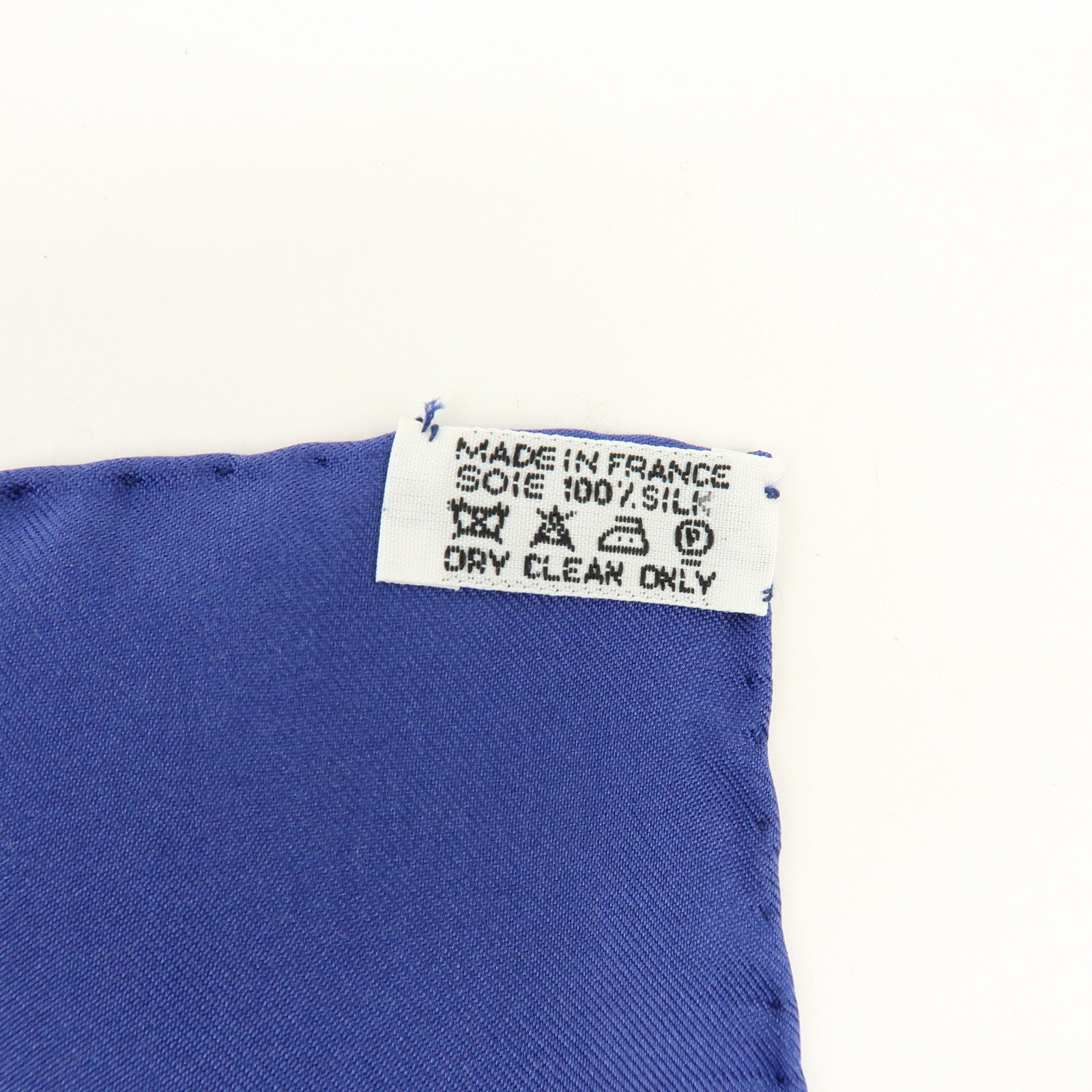HERMES Carre 90 Silk 100% LES VOITURES A TRANSFORMATION Scarf Blue