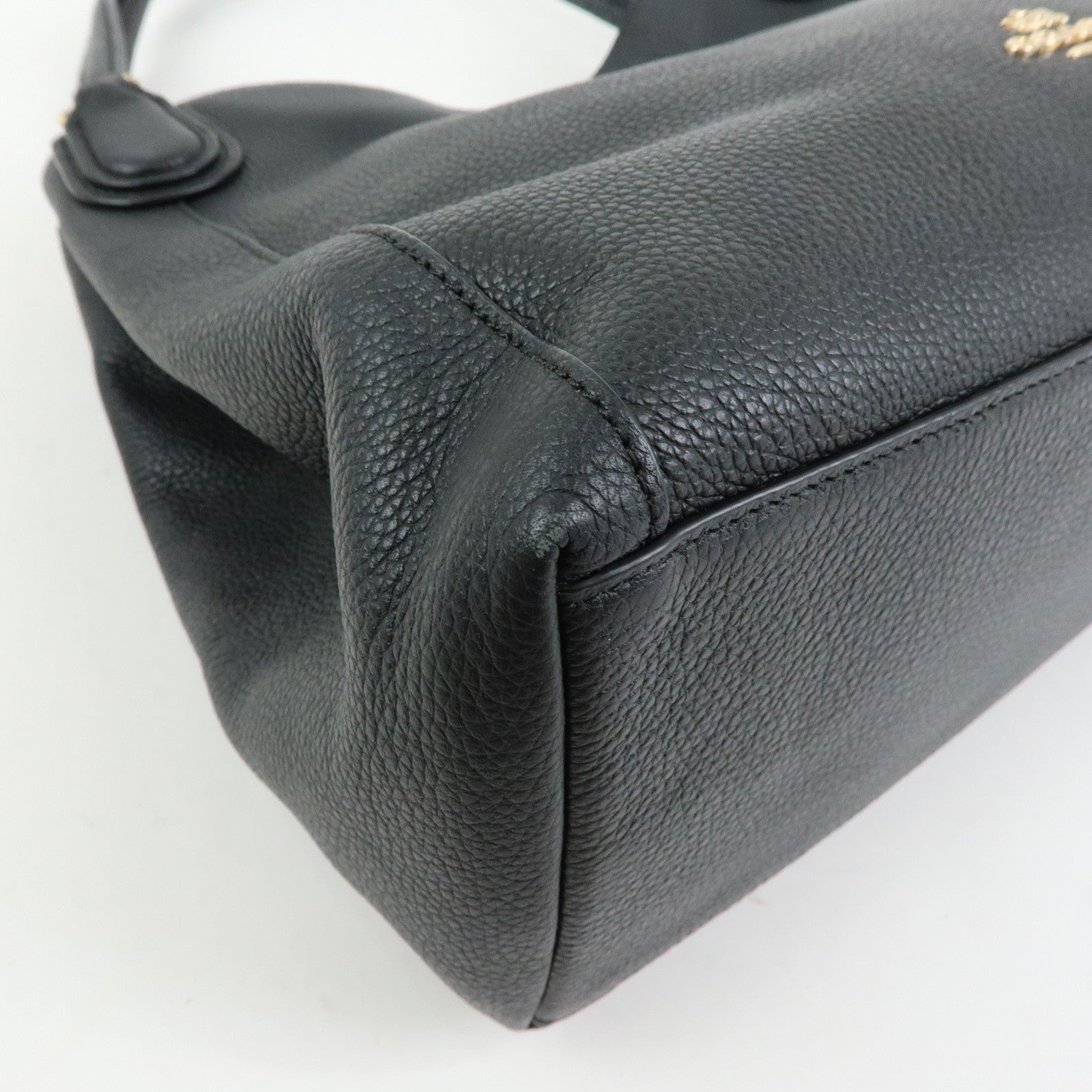 COACH Edie Leather 2Way Shoulder Bag Hand Bag Black